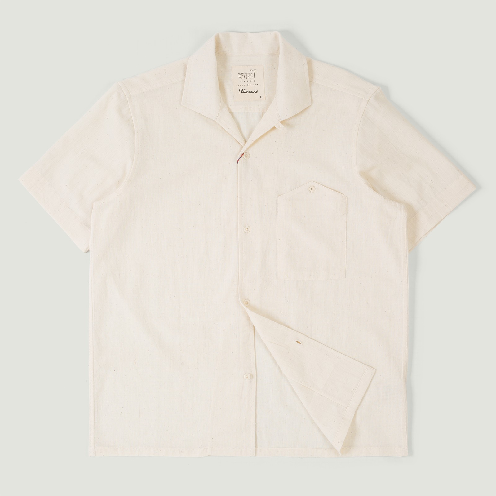 Vignettes KARDO x FLANEURS chemisette Shirt Khadi Handloom Natural