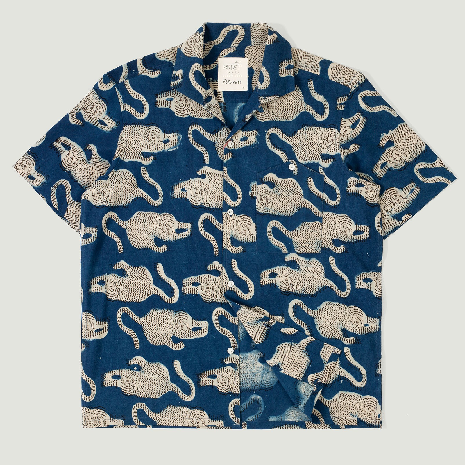 KARDO x FLÂNEURS / S/S Shirt BP69 Indigo/Black