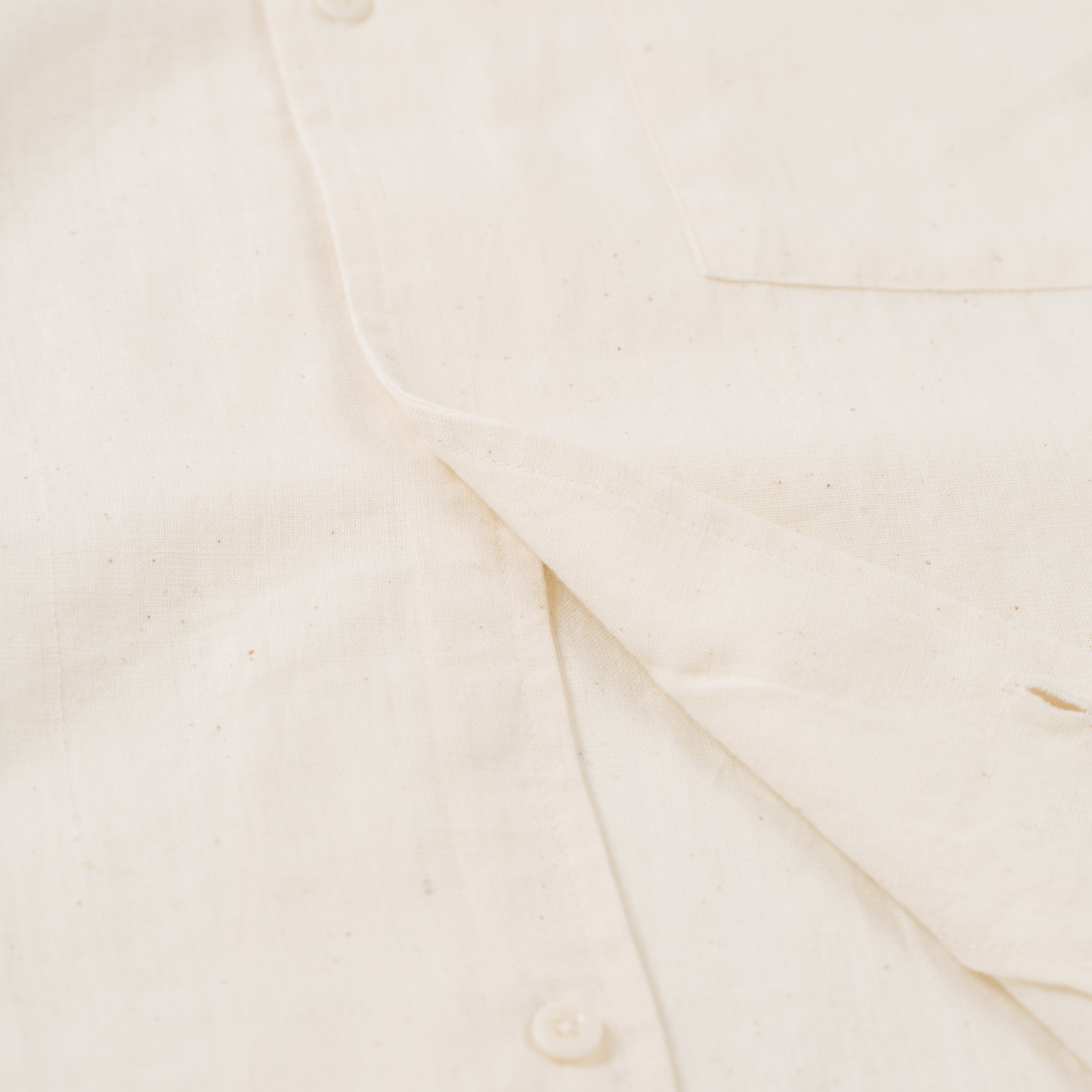 image flâneurs KARDO x FLANEURS  SS Shirt Khadi Handloom Natural détail  (3)