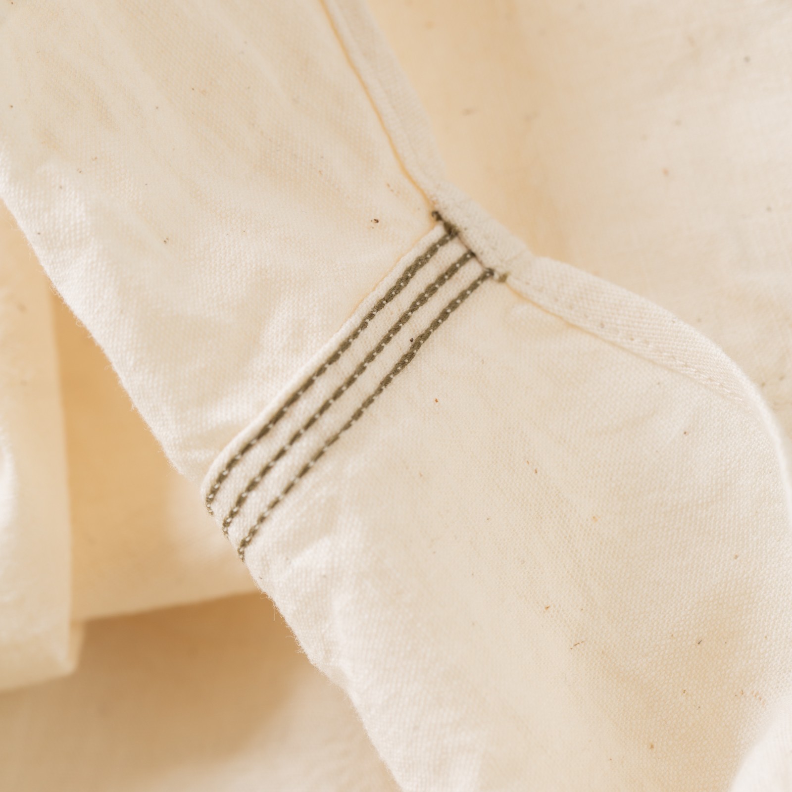 détails flaneurs SUGAR CANE Long Sleeve Chambray Work Shirt White (4)