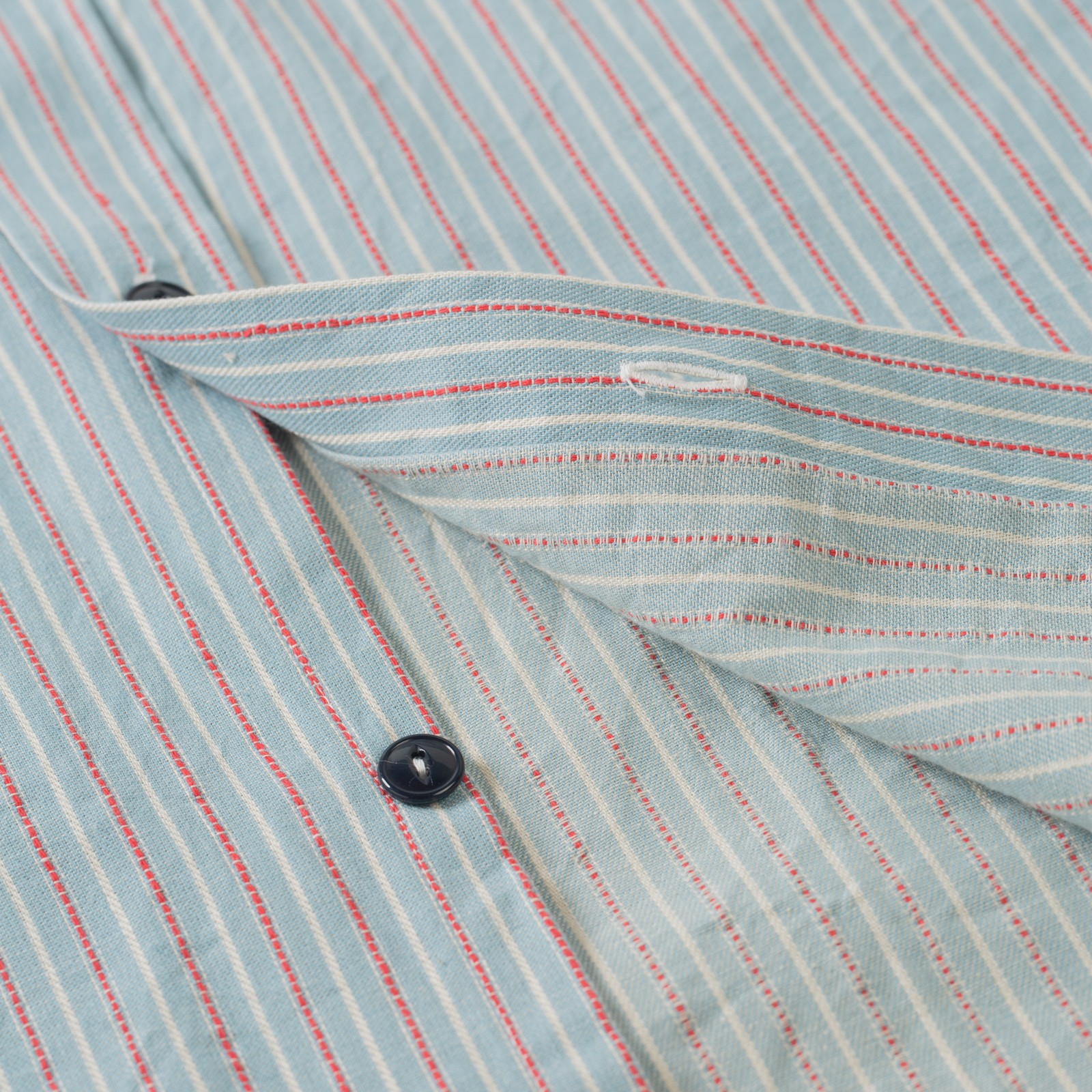 Long Sleeve Dobby Stripe Work Shirt Blue