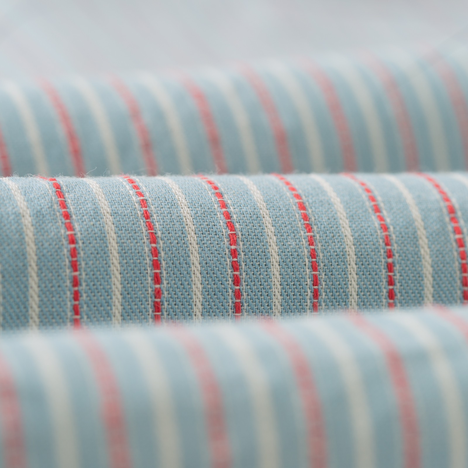 Long Sleeve Dobby Stripe Work Shirt Blue