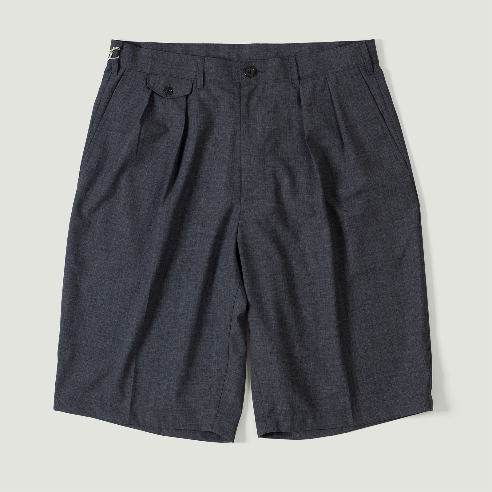 Vignettes flaneurs BEAMS PLUS 2 Pleats Shorts Wool Tropical Charcoal