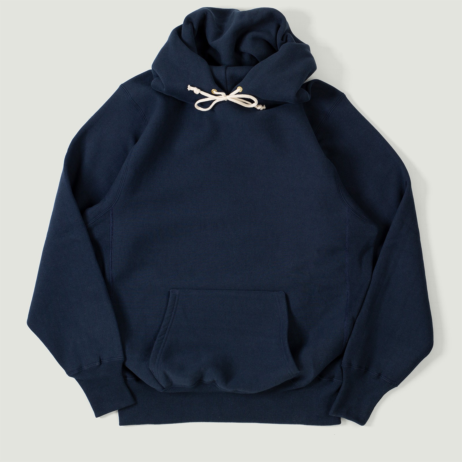 Vignettes flaneurs WAREHOUSE & CO.  Lot. 484 Plain Hooded Sweatshirt Navy