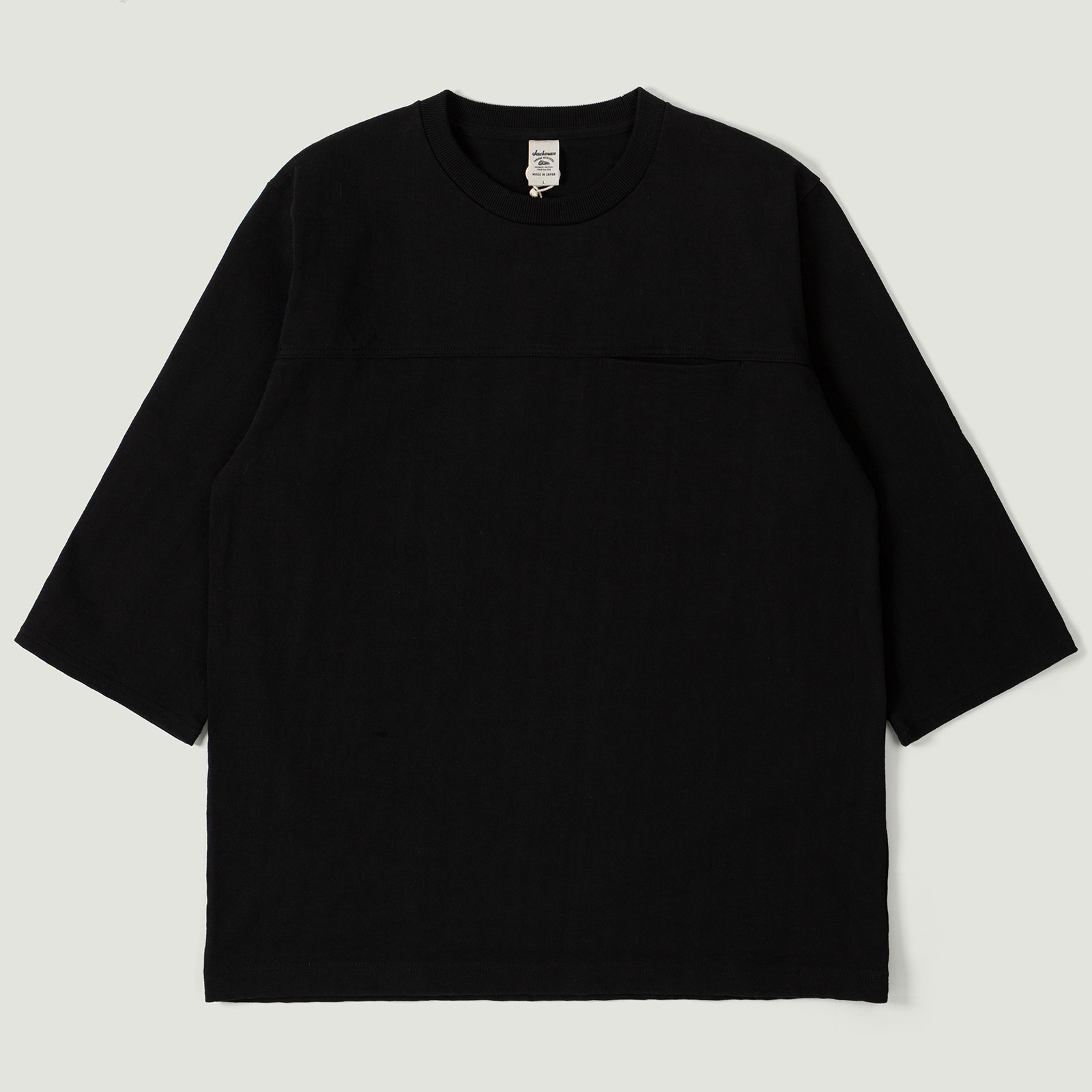 Vignettes flaneurs JACKMAN teeshirt Dotsume Pocket HS T-Shirt Black