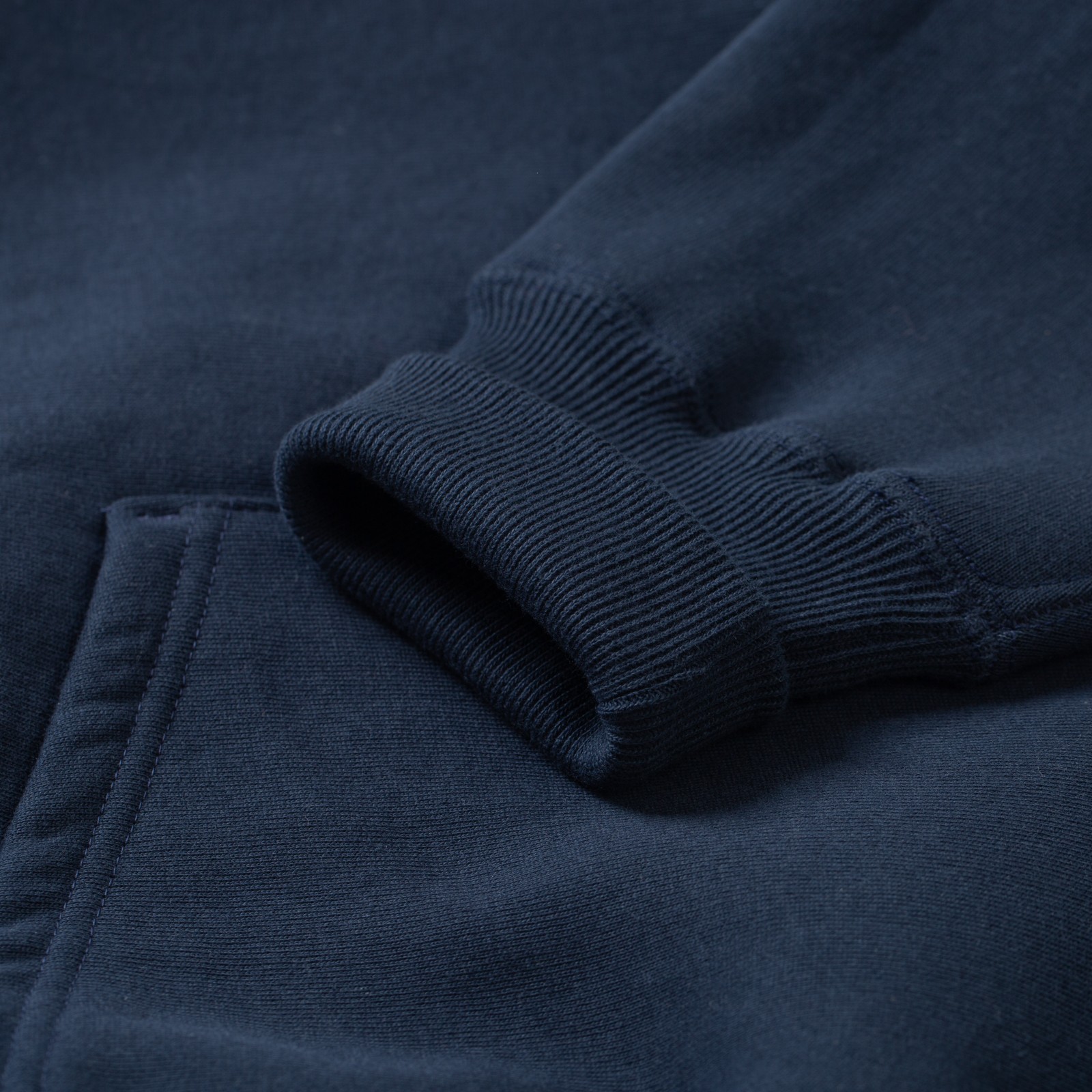 détails Vignettes flaneurs WAREHOUSE & CO.  Lot. 484 Plain Hooded Sweatshirt Navy (3)