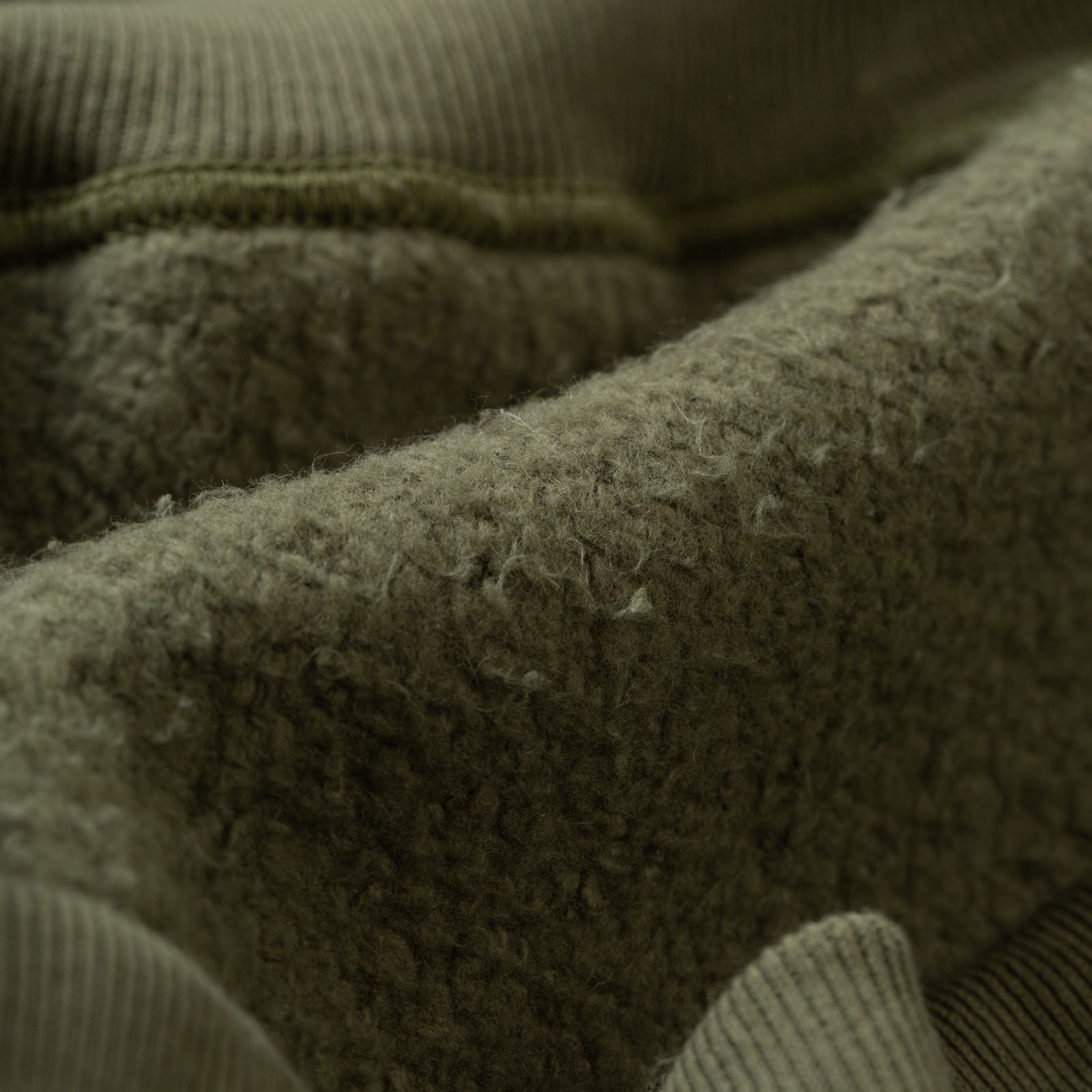 détails flaneurs WAREHOUSE & CO.  Lot. 450 Two Needle Hooded Sweatshirt OD Green (1)