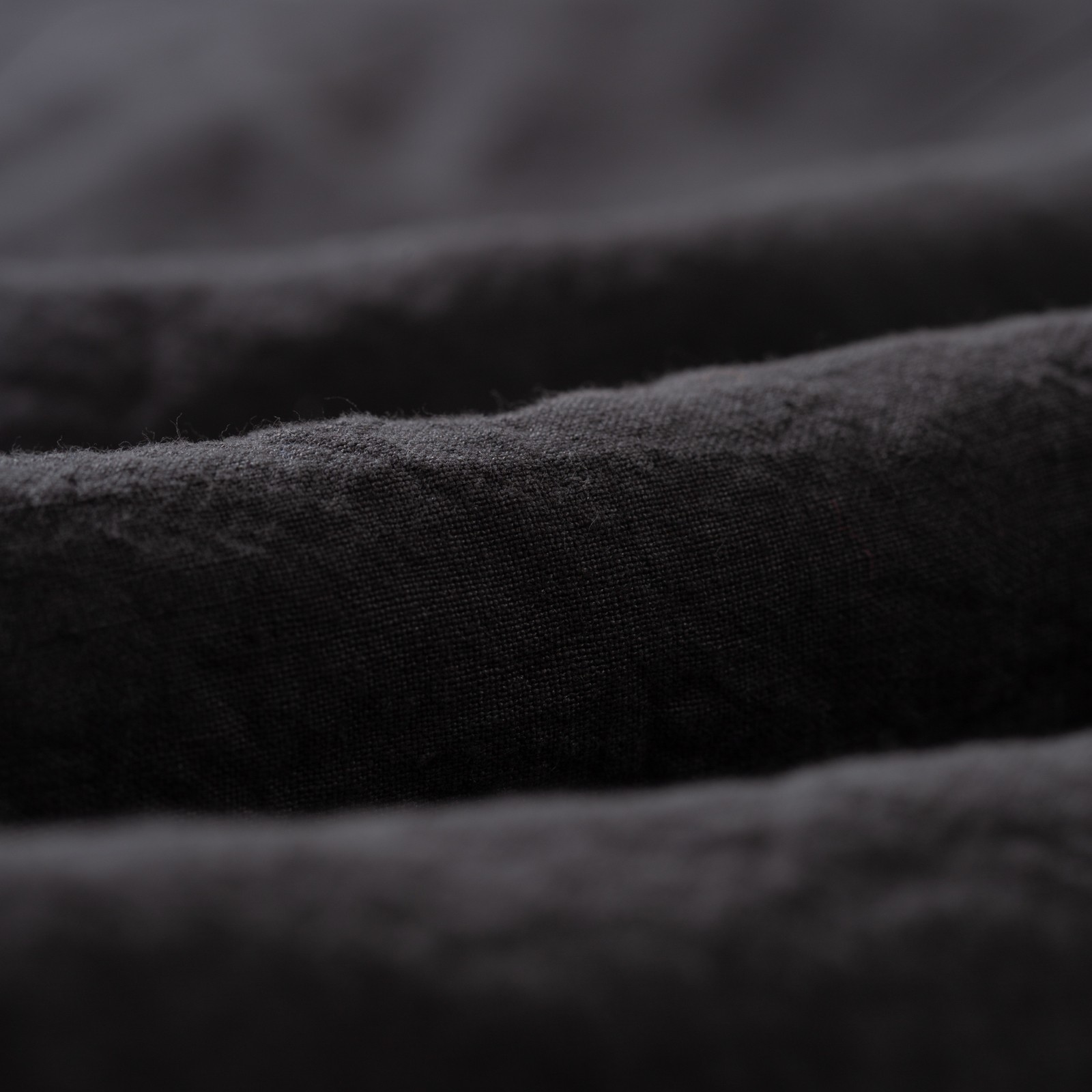 détail flaneurs BEAMS PLUS chemisette Open Collar Linen Charcoal (1)