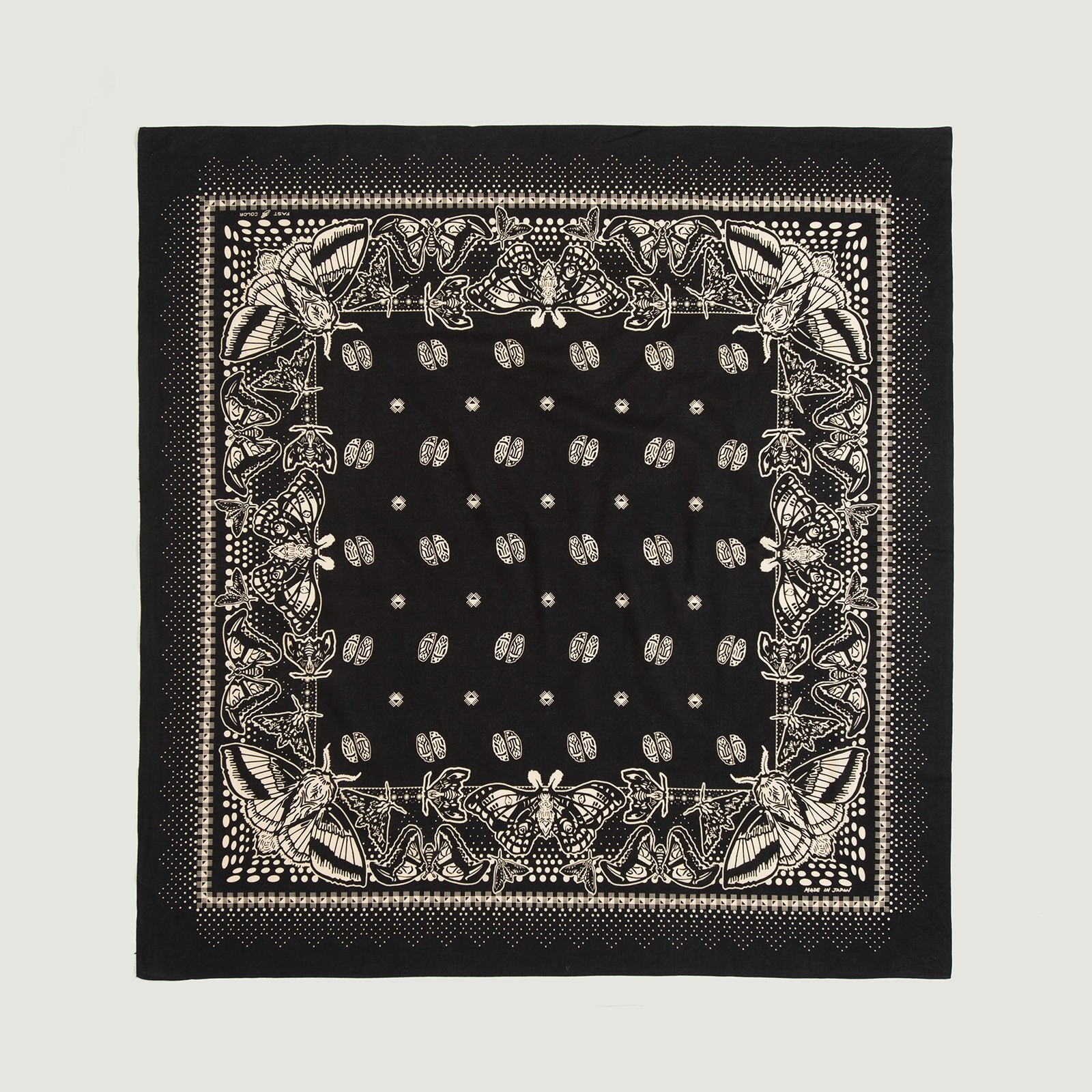 Vignette flaneurs ONE EAR BRAND Nighthings Bandana Olive Black