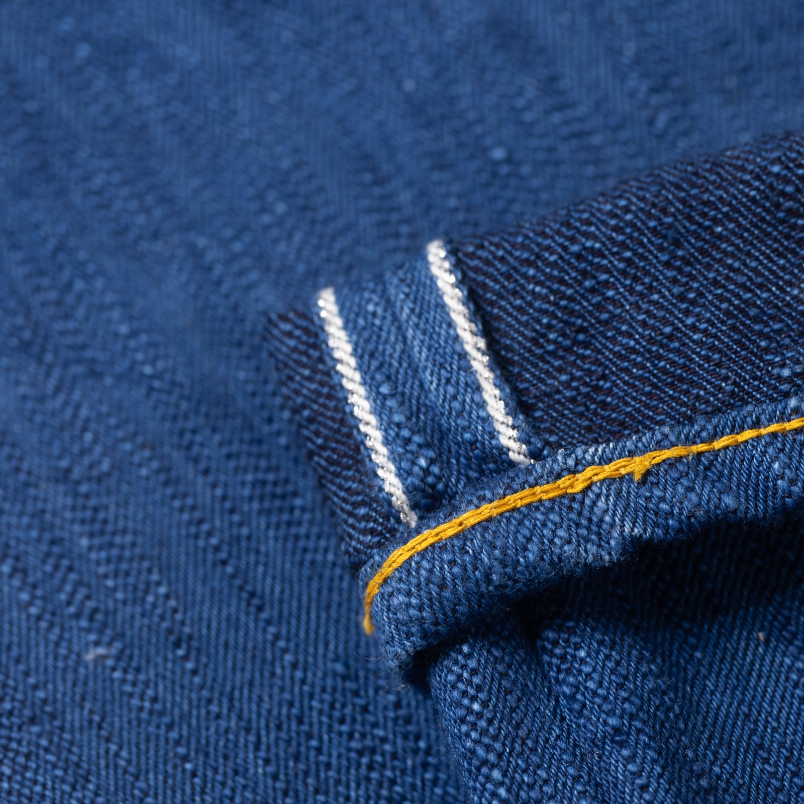 image flâneurs SAMURAI JEANS / S6100XX 15oz-SH Seigaiha Slim Straight Zipper détail selvedge