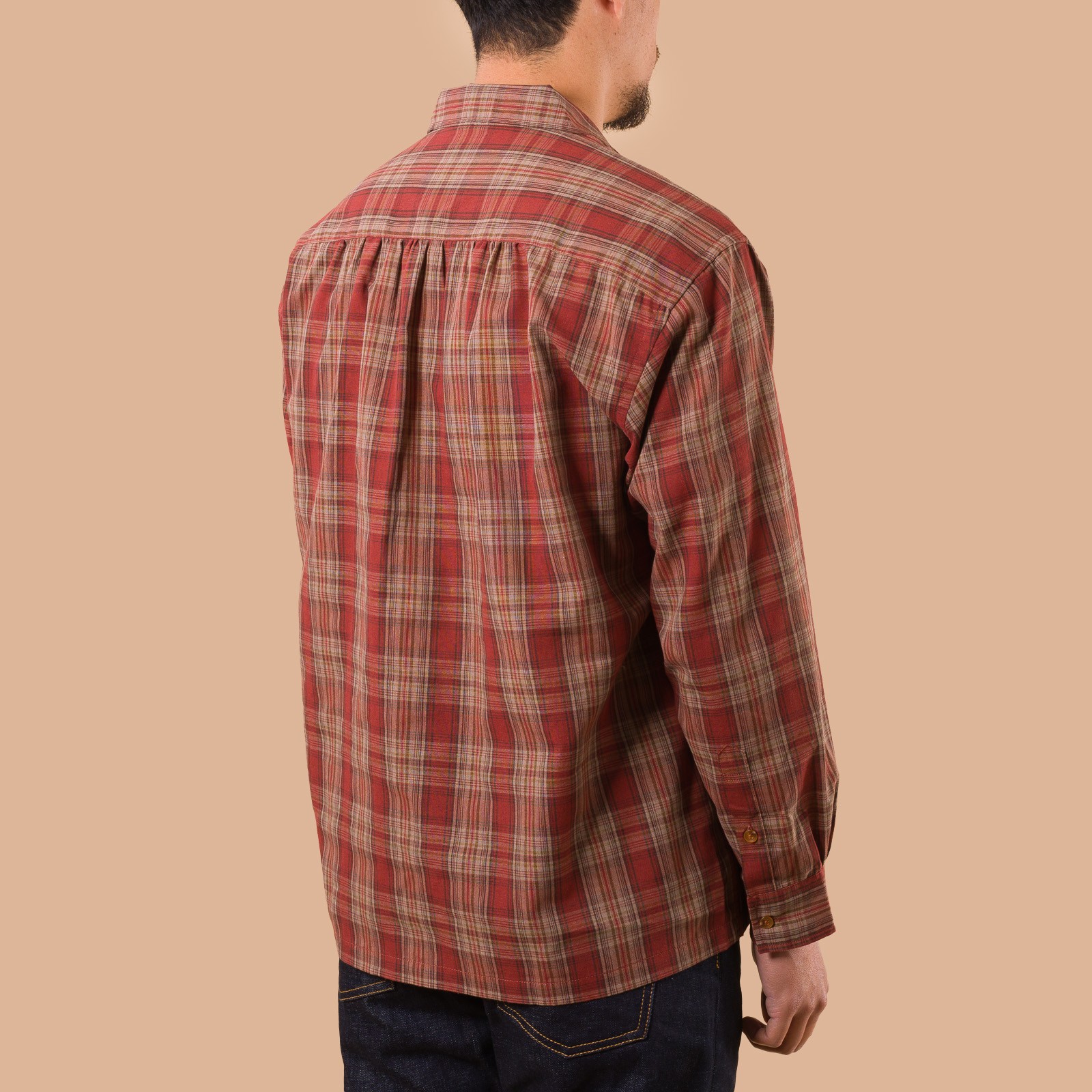 image flâneurs FRIZMWORKS / Check OG 107 Shirt Maple de dos