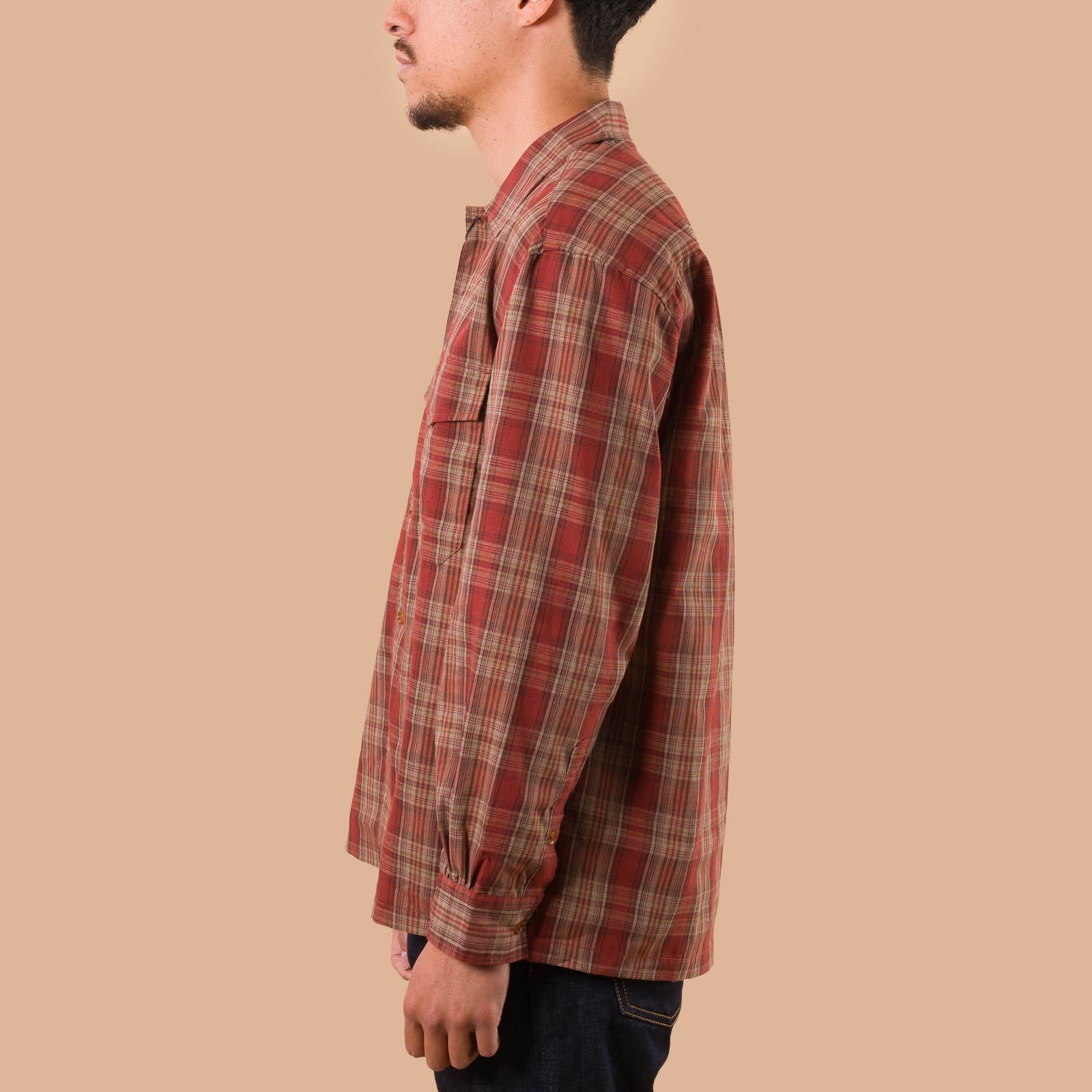 image flâneurs FRIZMWORKS / Check OG 107 Shirt Maple de profil