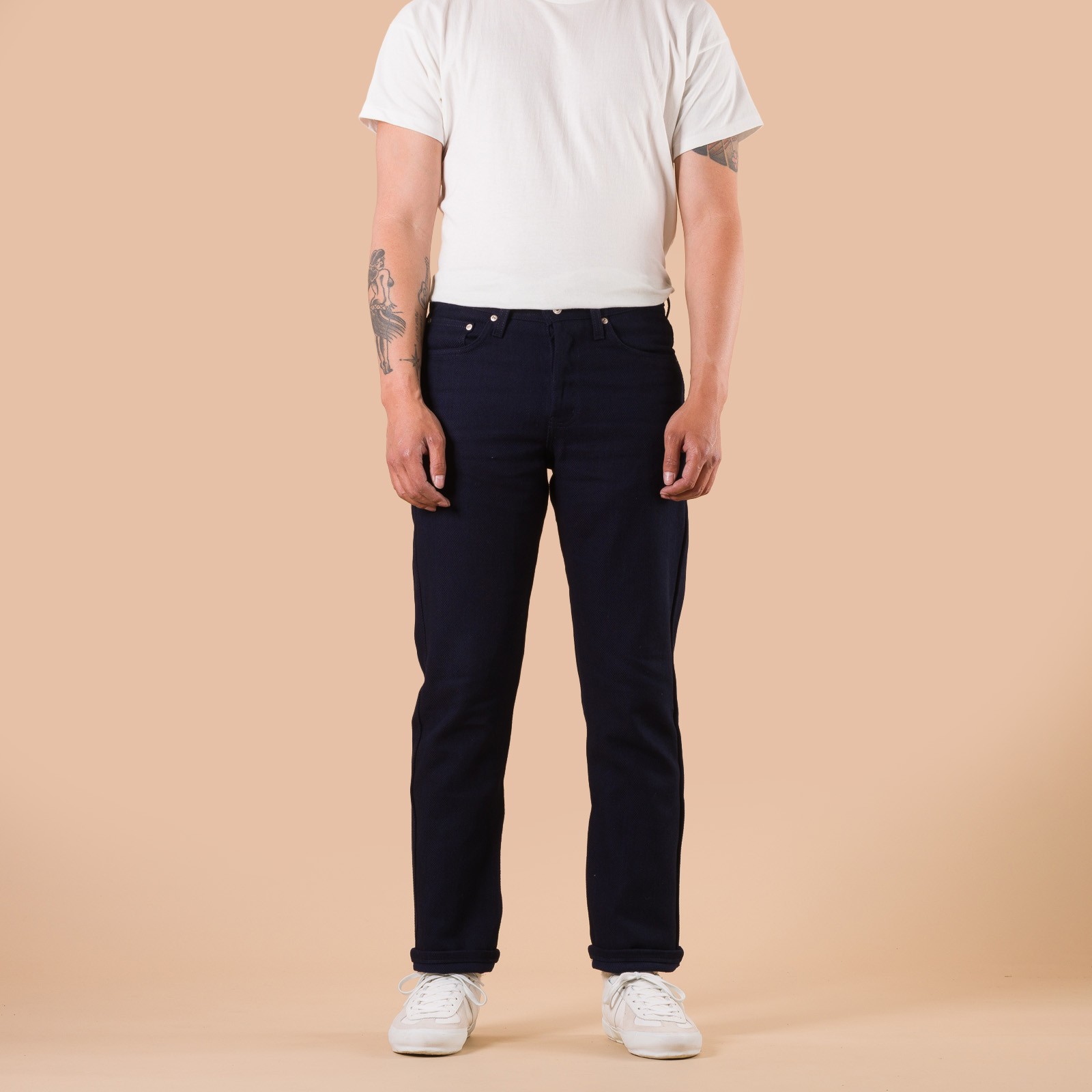image flâneurs NAKED & FAMOUS / WeirdGuy Maekake Dobby Indigo face