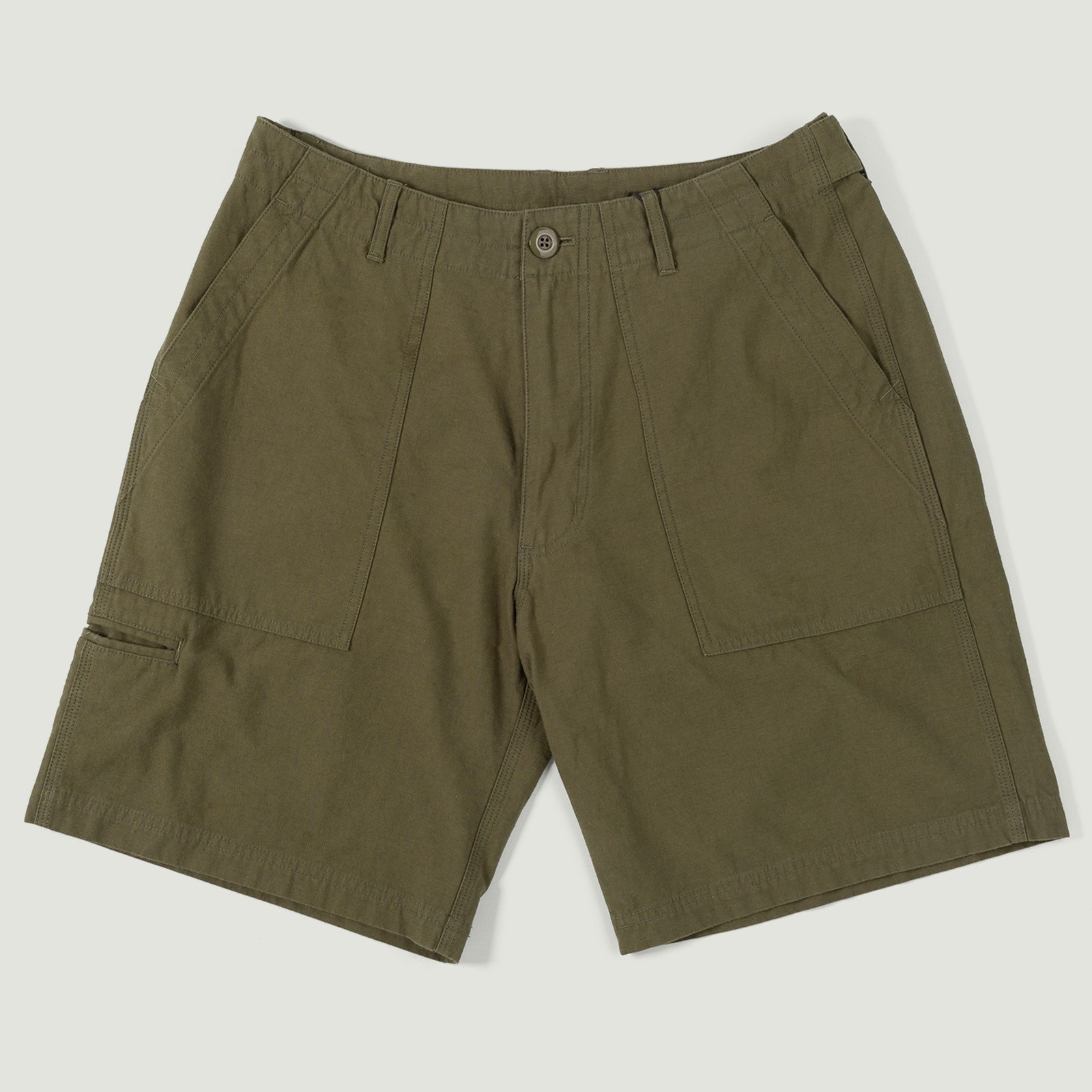 image flâneurs FRIZMWORKS / Back Satin Essential Fatigue Shorts Olive vignette