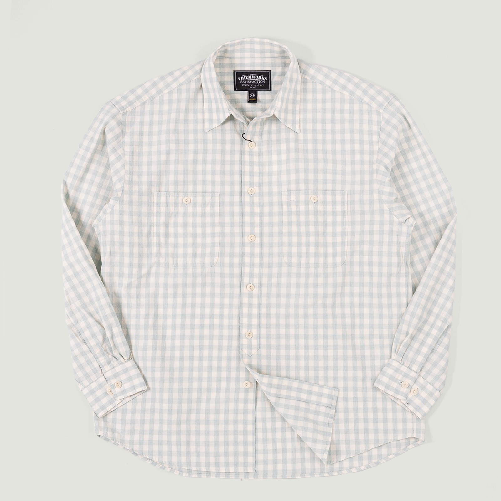 Melange Check Work Shirt Pale Green