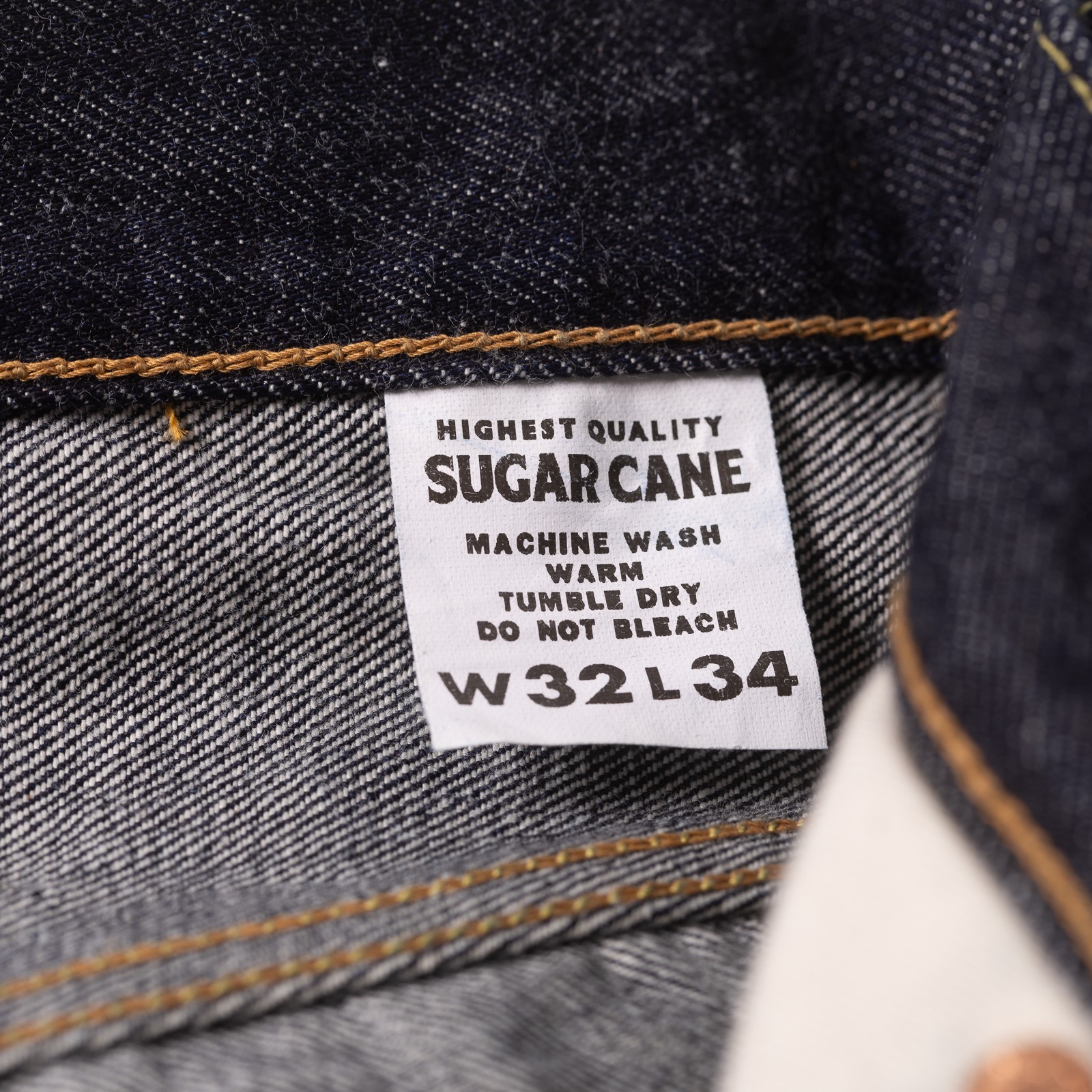 Image flâneurs SUGAR CANE / 14.25oz Denim 1947 Model Regular Straight détail intérieur