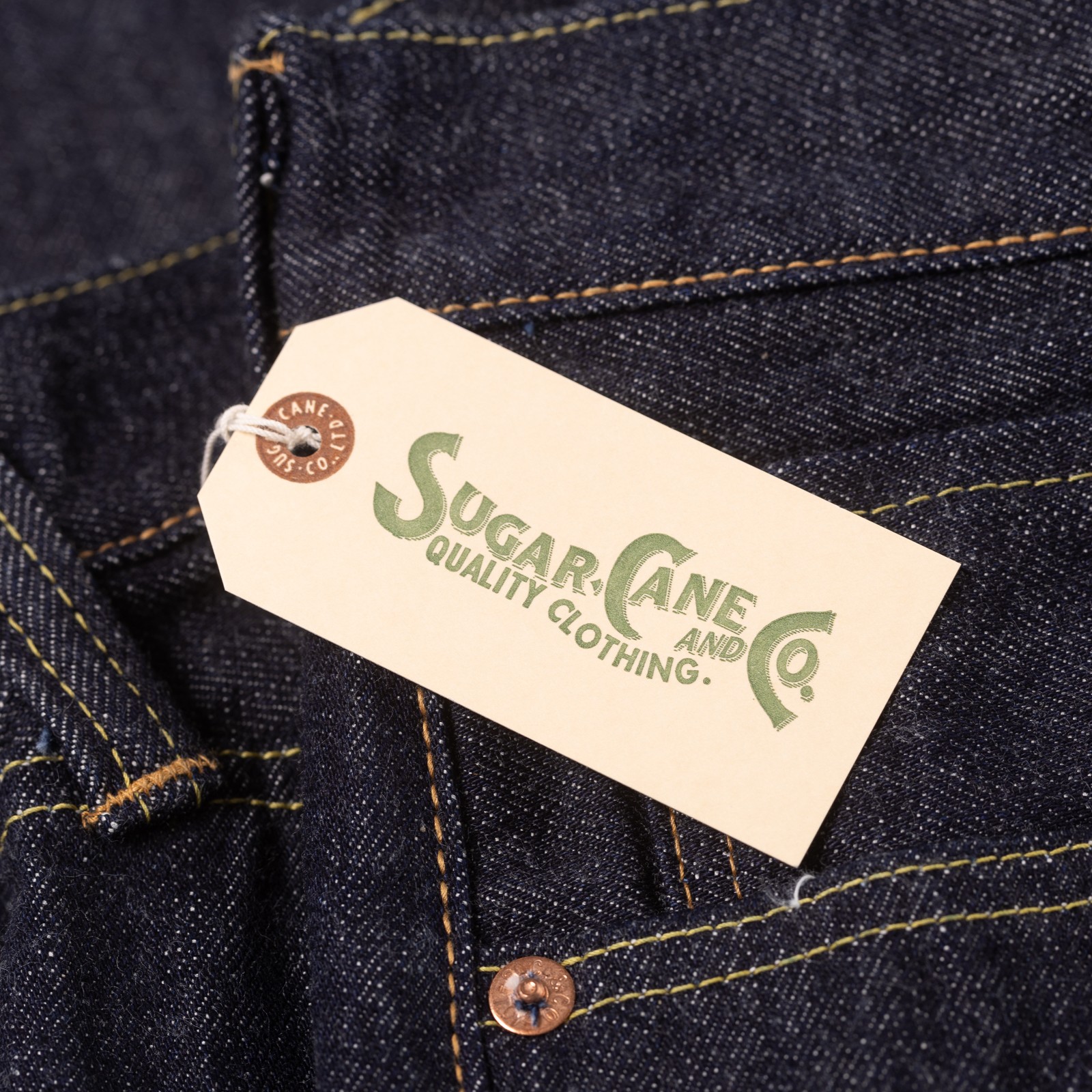 Image flâneurs SUGAR CANE / 14.25oz Denim 1947 Model Regular Straight détail étiquette
