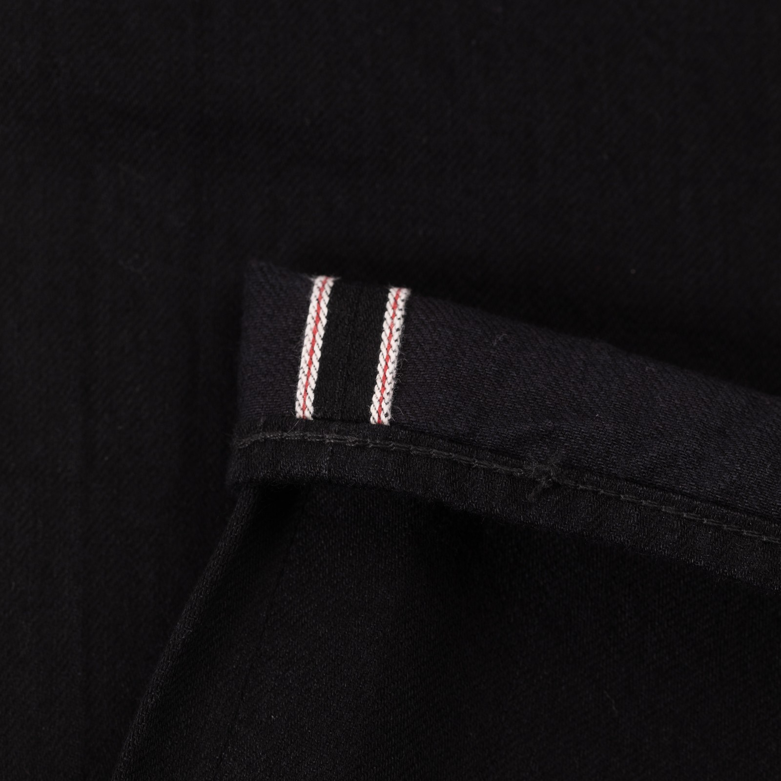 Image Flâneurs SUGAR CANE / 13oz Black Denim Type-III Slim Fit détail selvedge