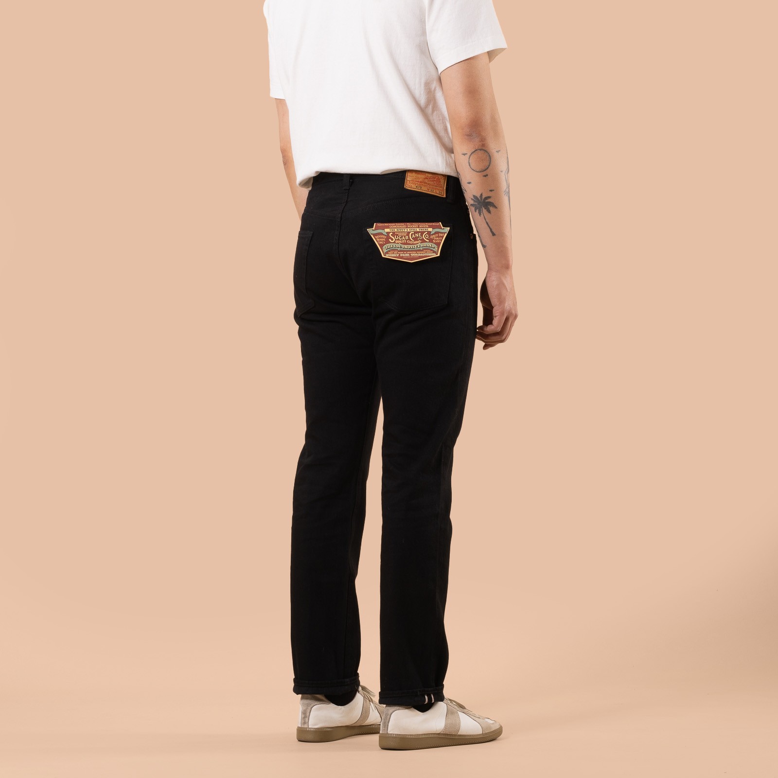 image flâneurs SUGAR CANE / 13oz Black Denim Type-III Slim Fit de dos