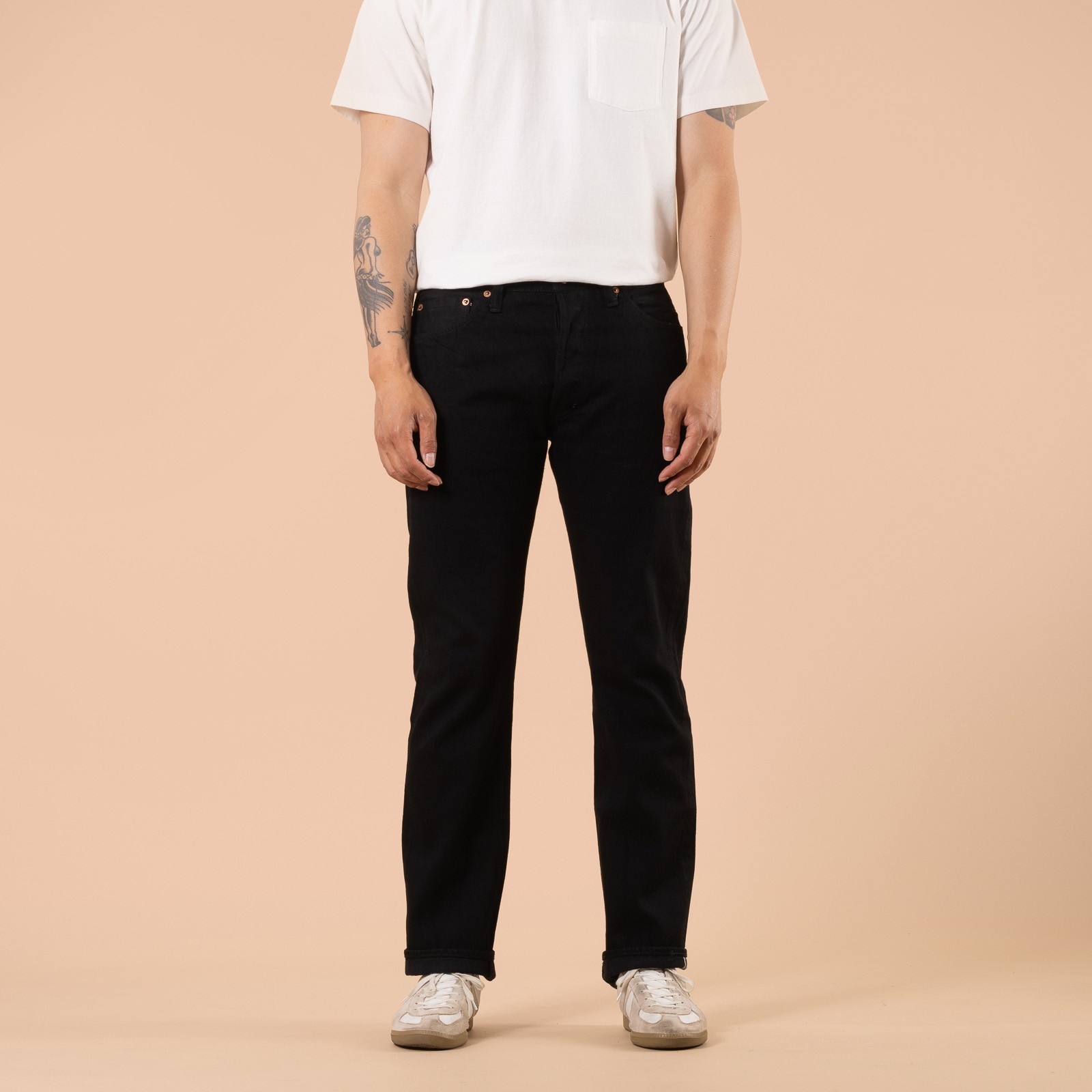 image flâneurs SUGAR CANE / 13oz Black Denim Type-III Slim Fit de face