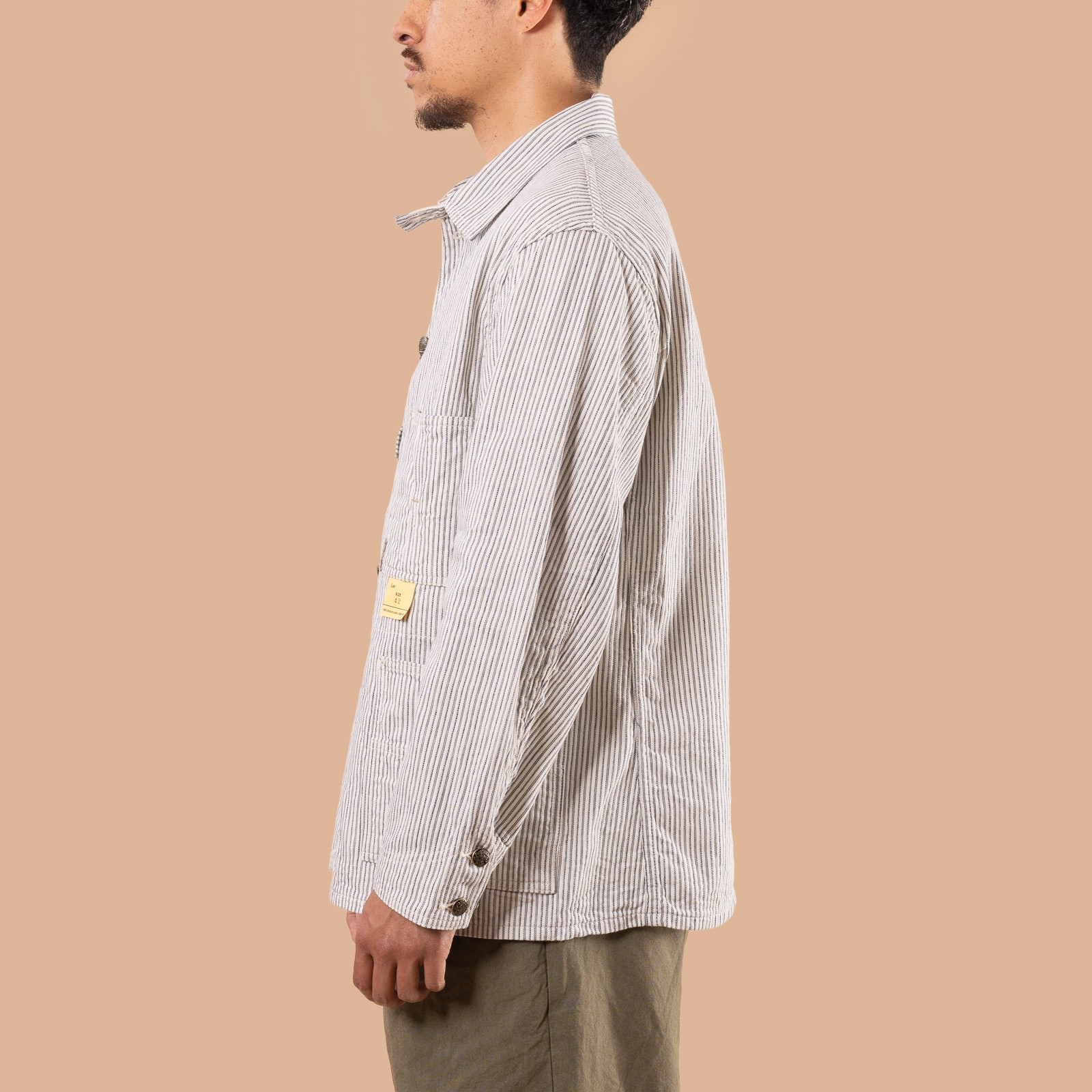 Image Flâneurs SUGAR CANE / "Fiction Romance" 8oz Indigo Stripe Work Coat profil