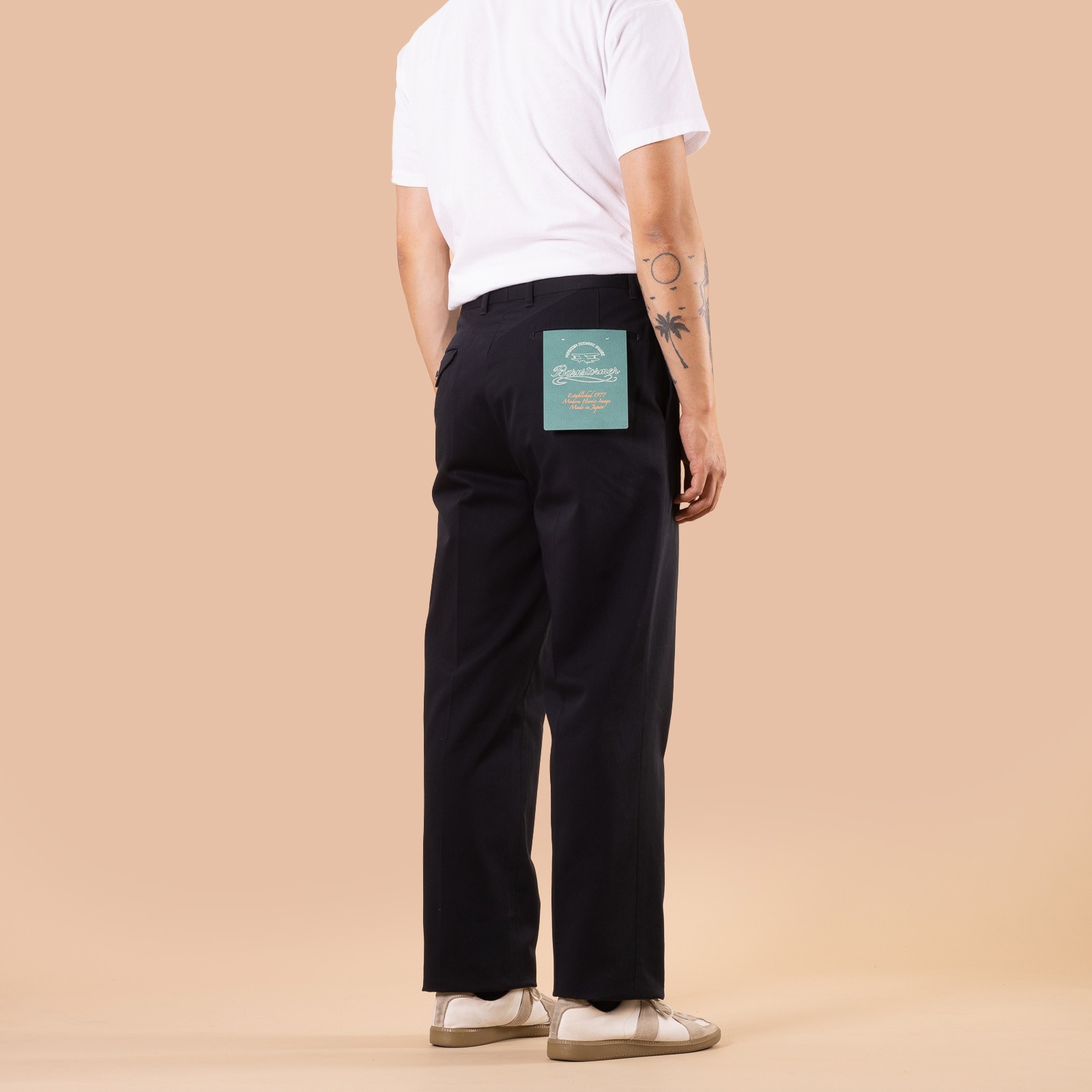 Image flâneurs  BARNSTORMER / 1952UC Flat Front Chino Navy dos