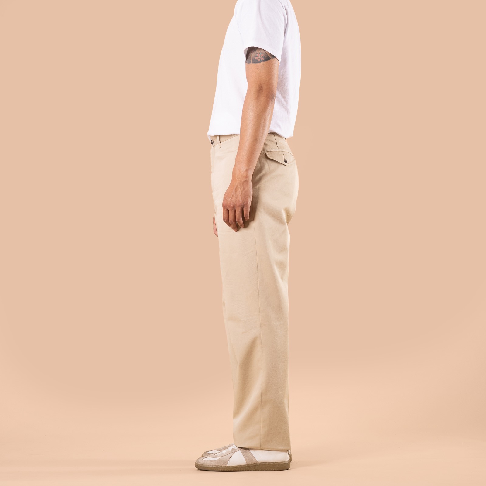 Image flâneurs BARNSTORMER / 1952UC Flat Front Chino Beige profil