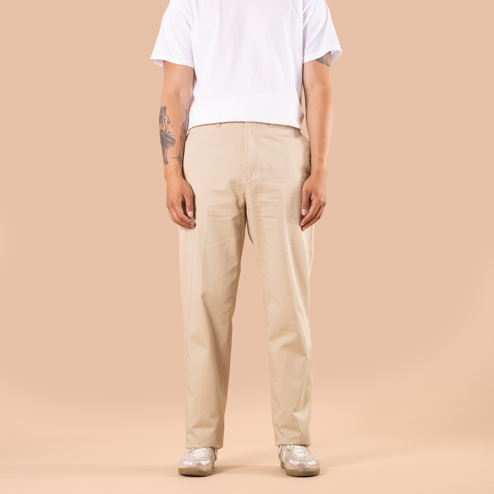 Image flâneurs BARNSTORMER / 1952UC Flat Front Chino Beige face