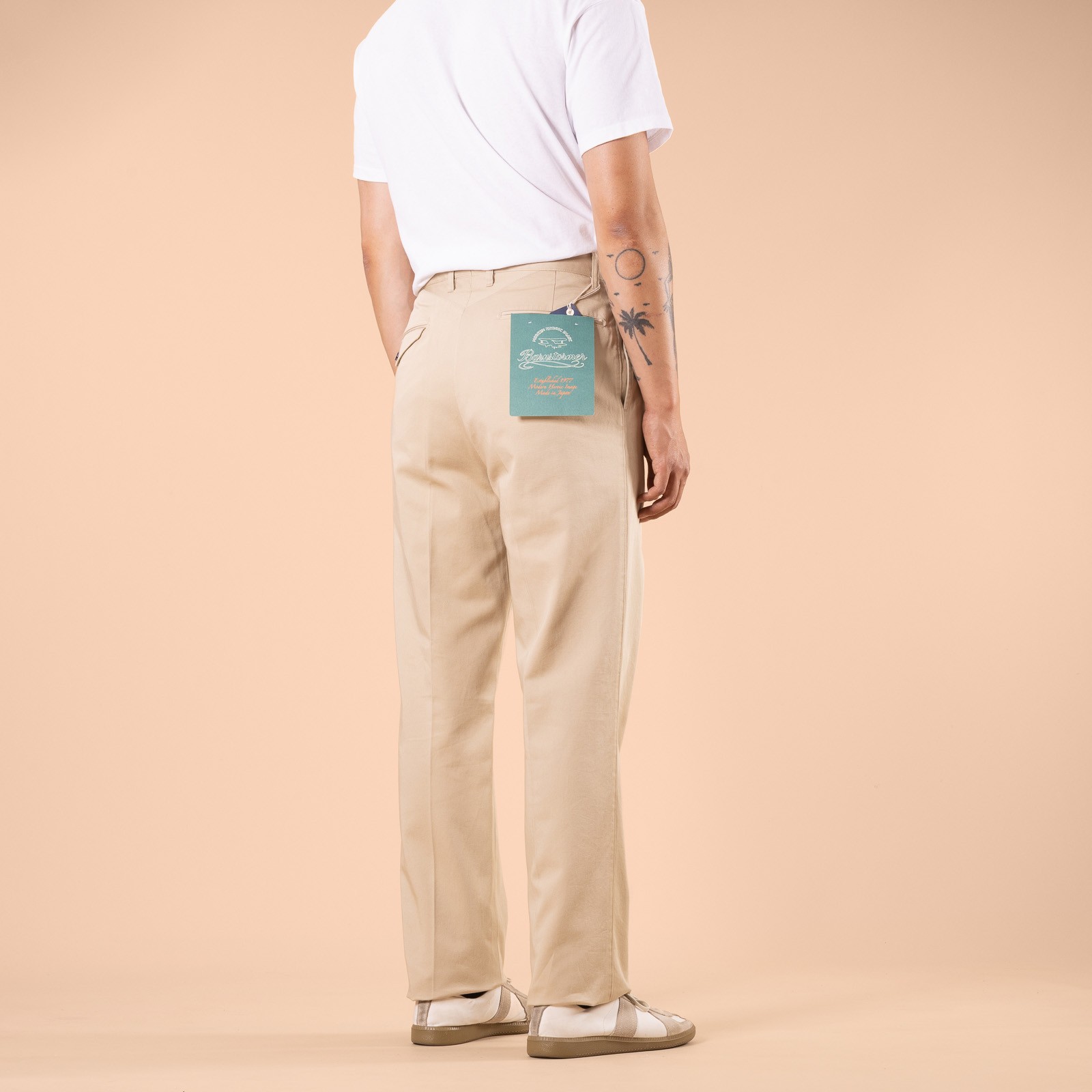 Image flâneurs BARNSTORMER / 1955UC 2Pleated Chino Beige dos