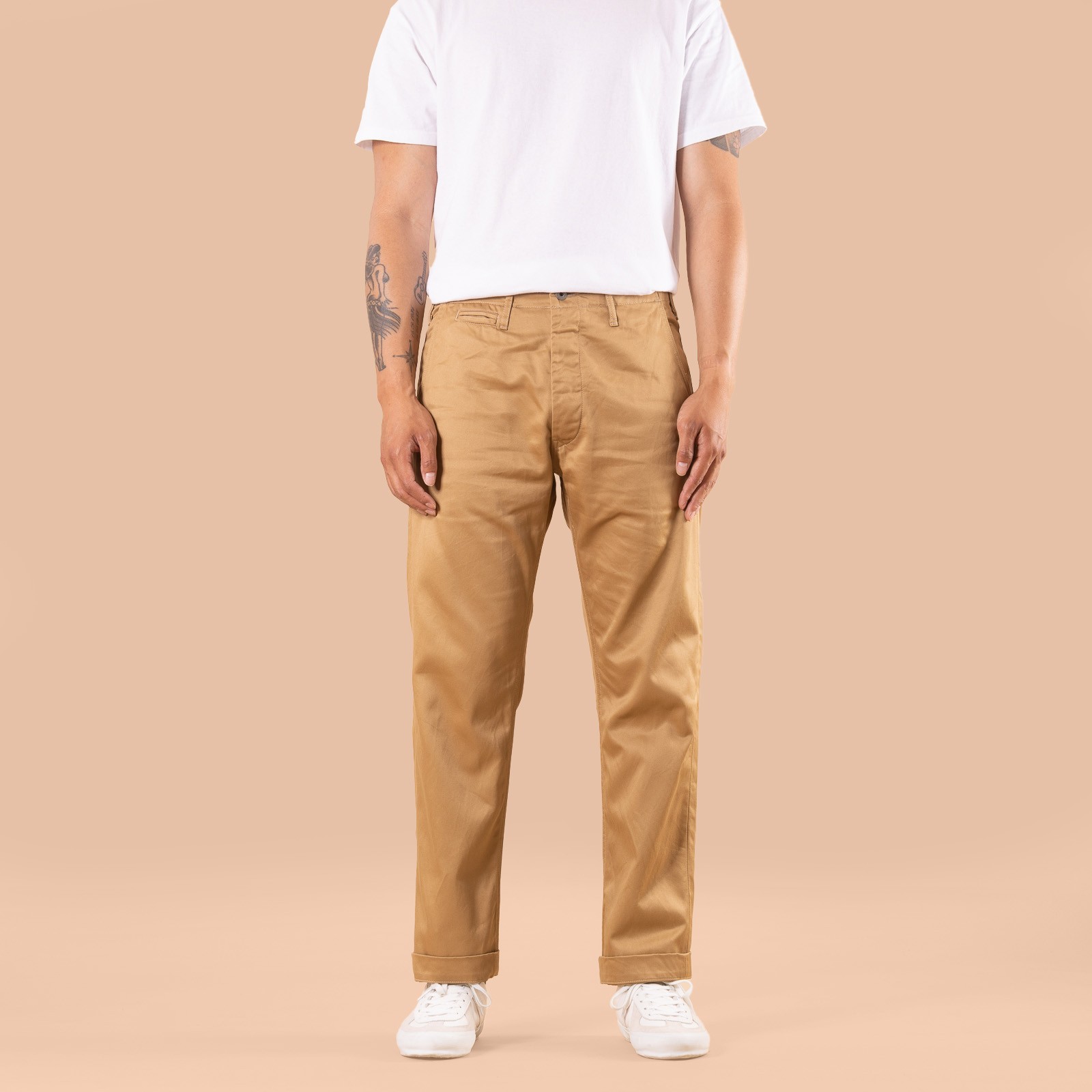 Image flâneurs ONI DENIM / 747-WP-KHB West Point Chino Khaki Beige face
