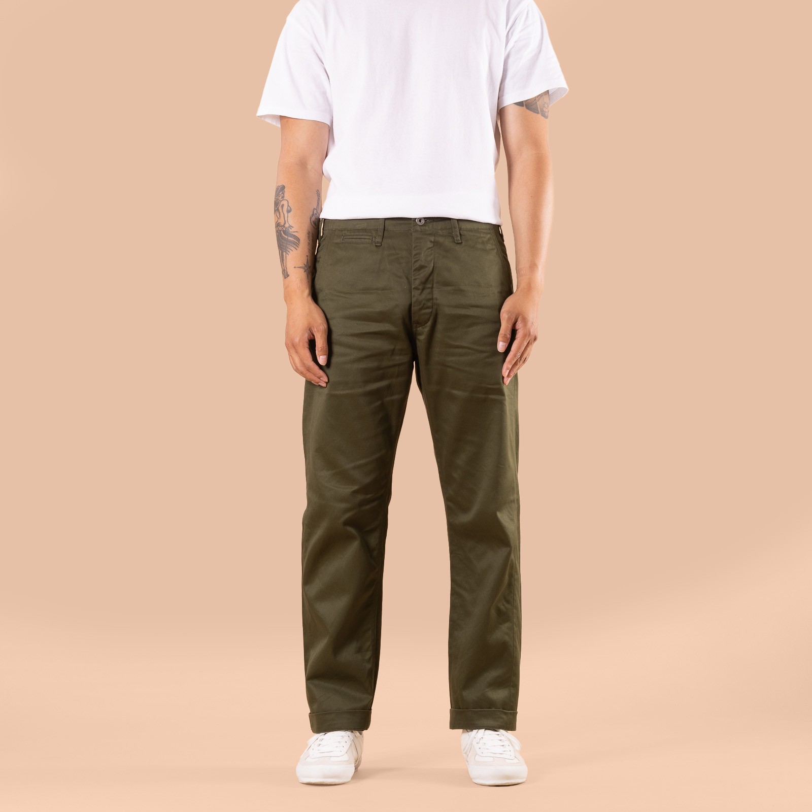 Image flâneurs ONI DENIM / 747-WP-ODG West Point Chino OD Green de face