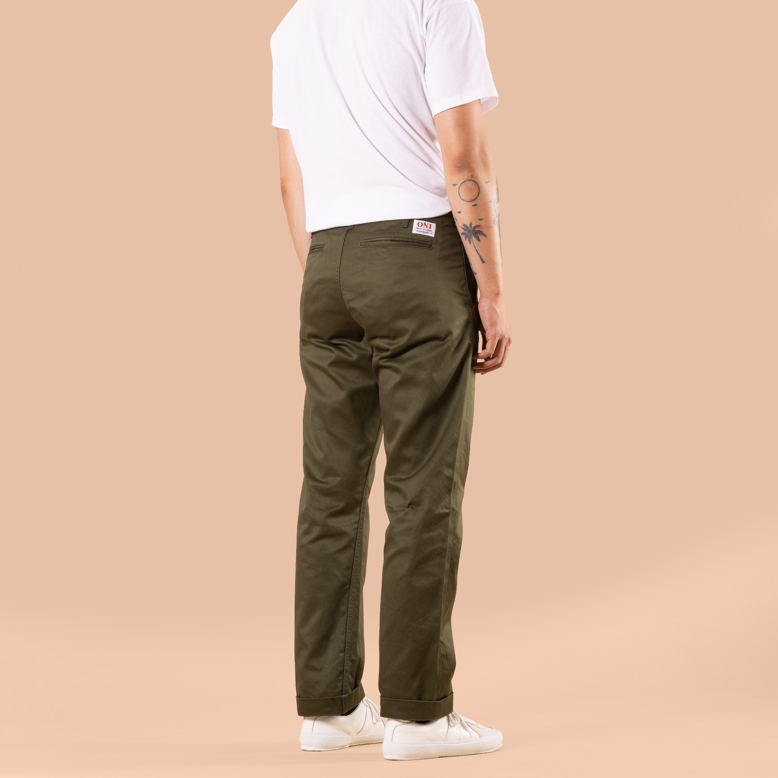 Image flâneurs ONI DENIM / 747-WP-ODG West Point Chino OD Green de dos