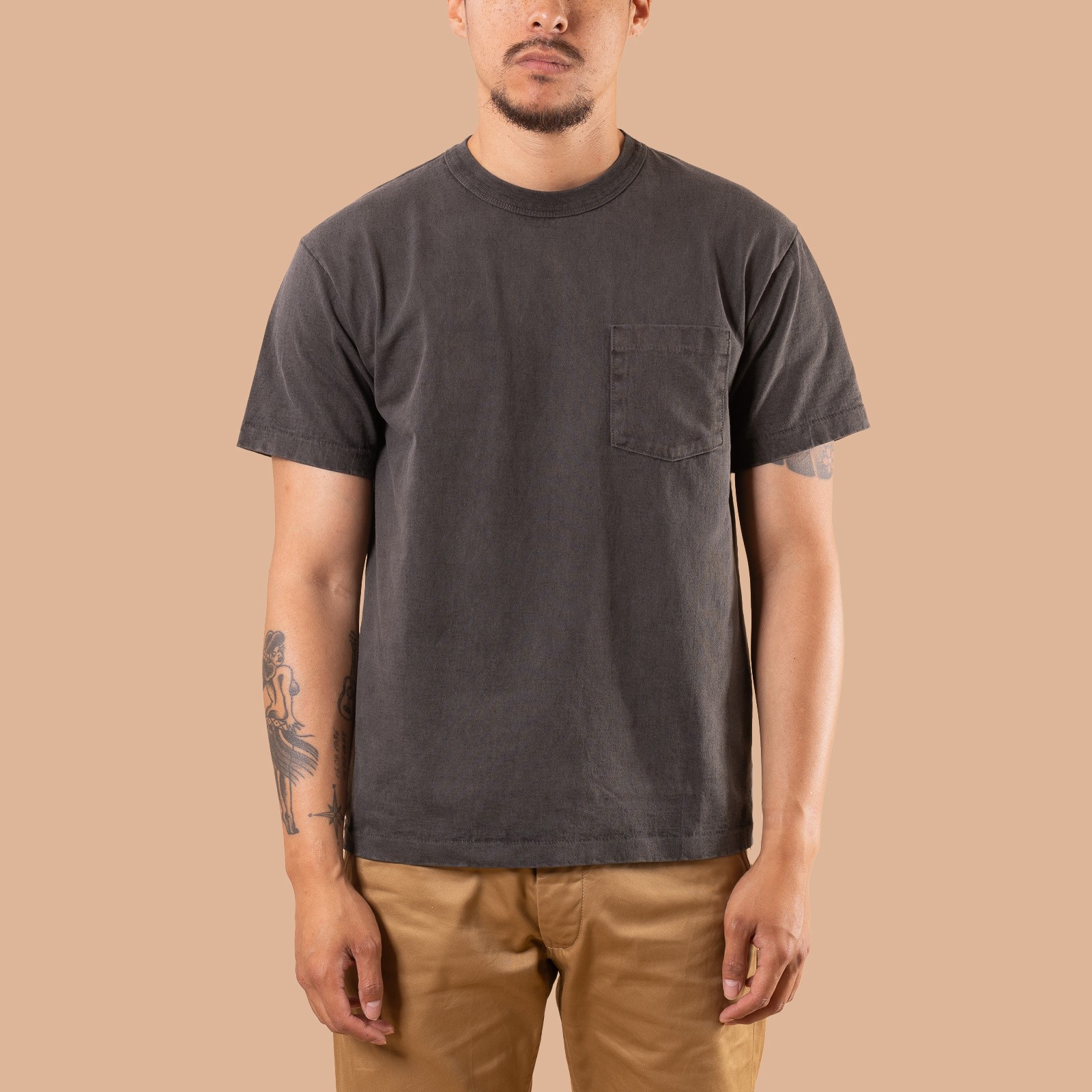"SURE MFG" 7.5oz Pocket Short Sleeve Tee Black