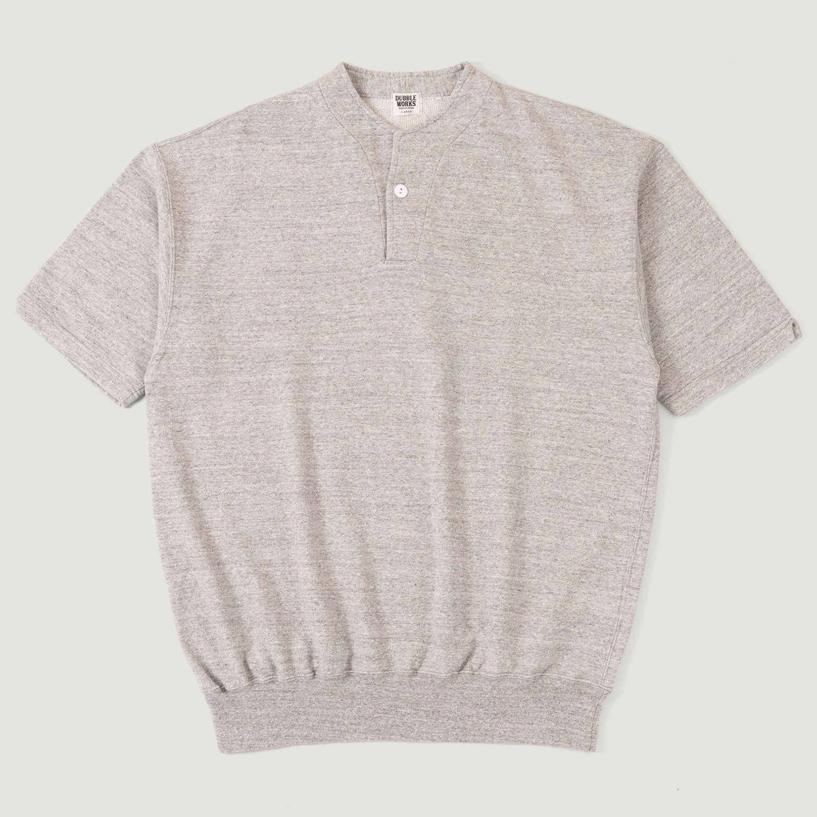 Light Terry Henley Sweatshirt Heather Grey
