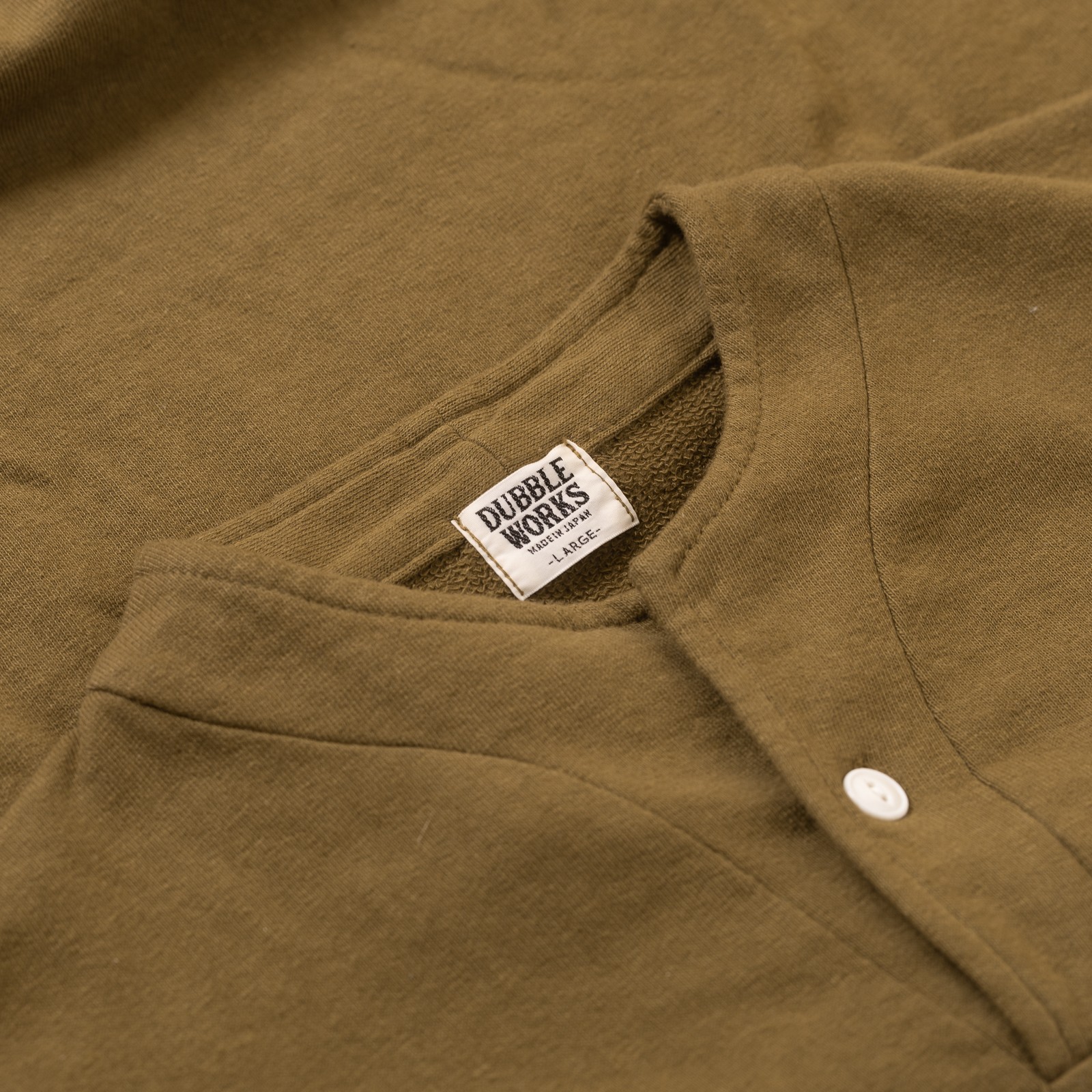 Light Terry Henley Sweatshirt Khaki