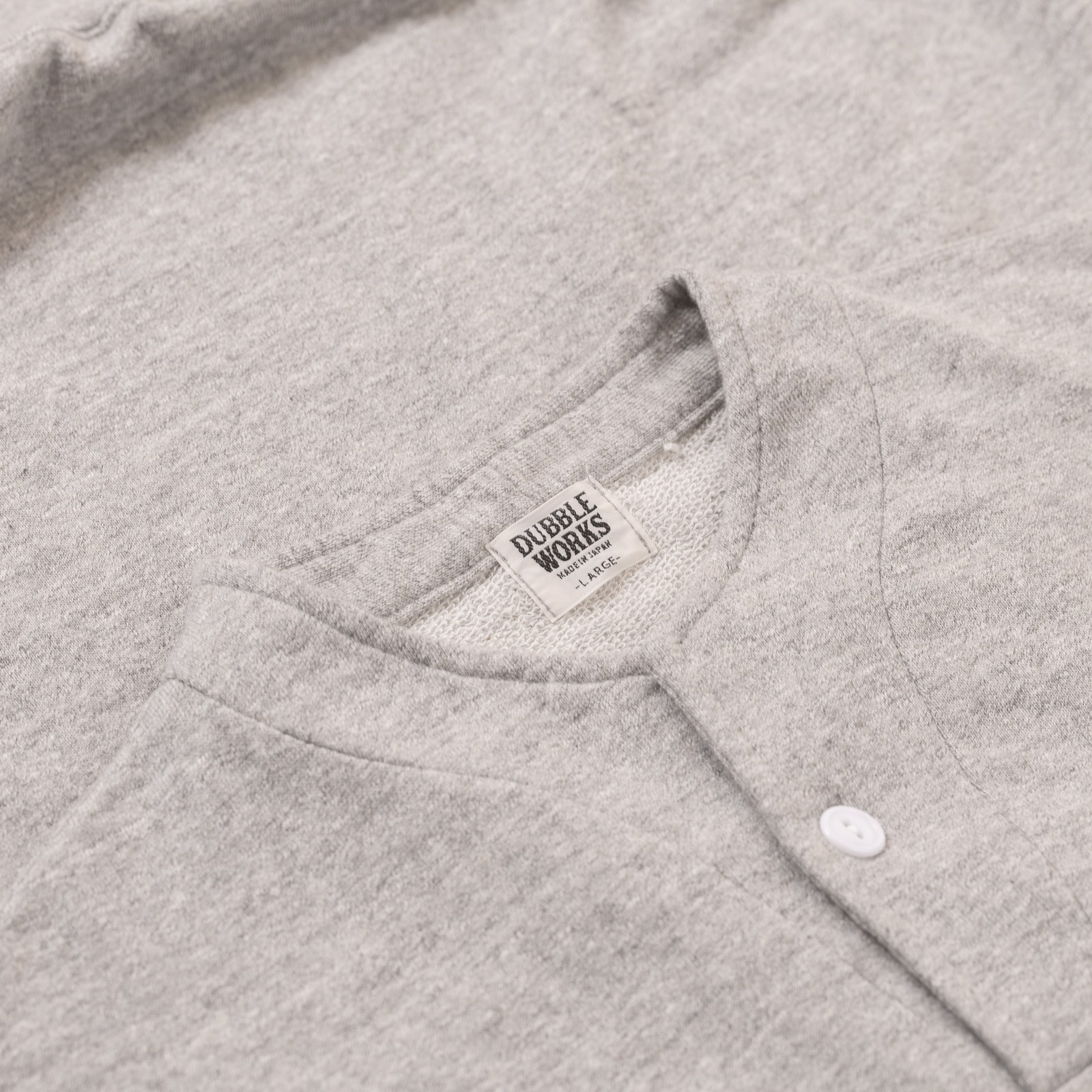 Light Terry Henley Sweatshirt Heather Grey