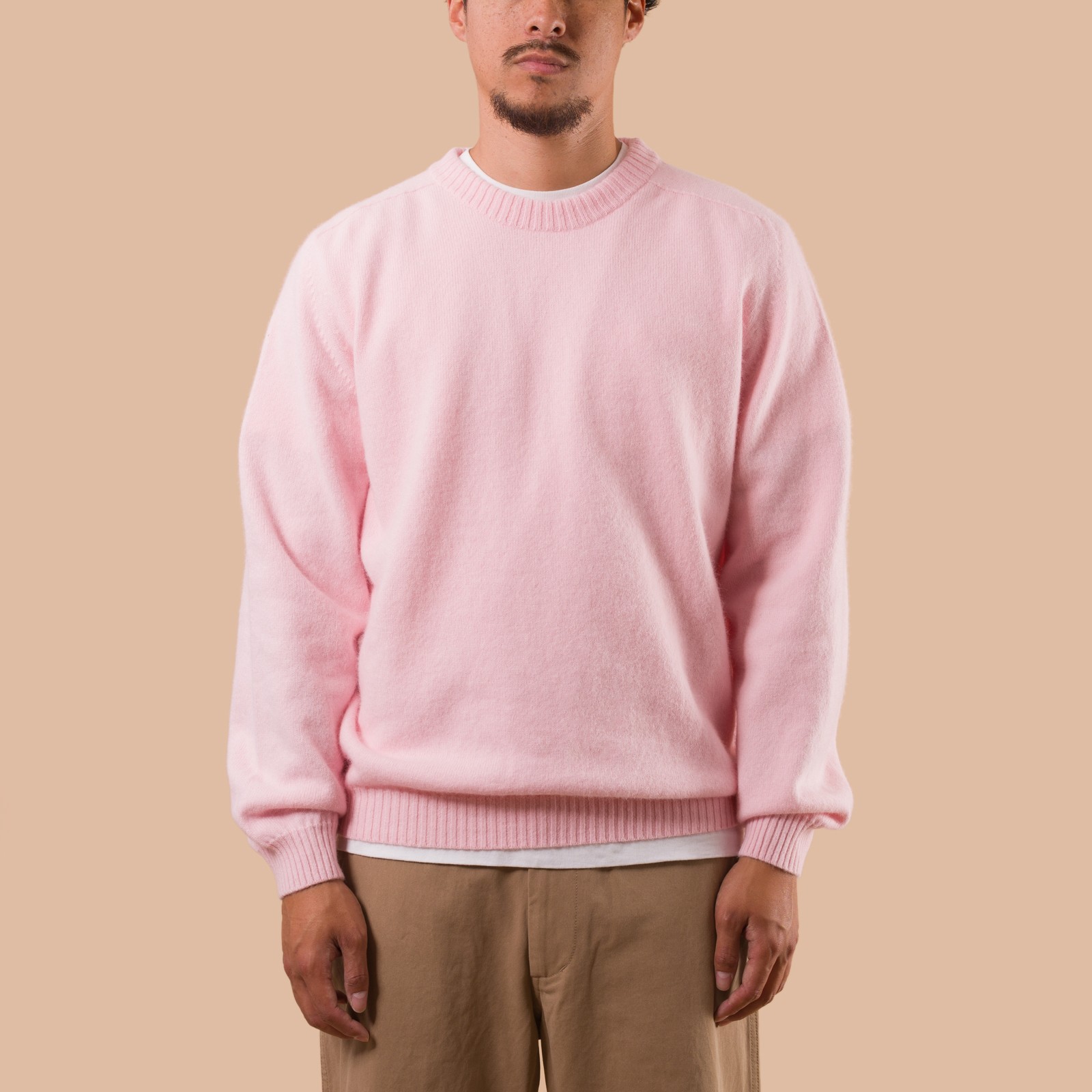 NITTO KNITWEAR X FLANEURS Pull Bedros Geelongora candy floss de face
