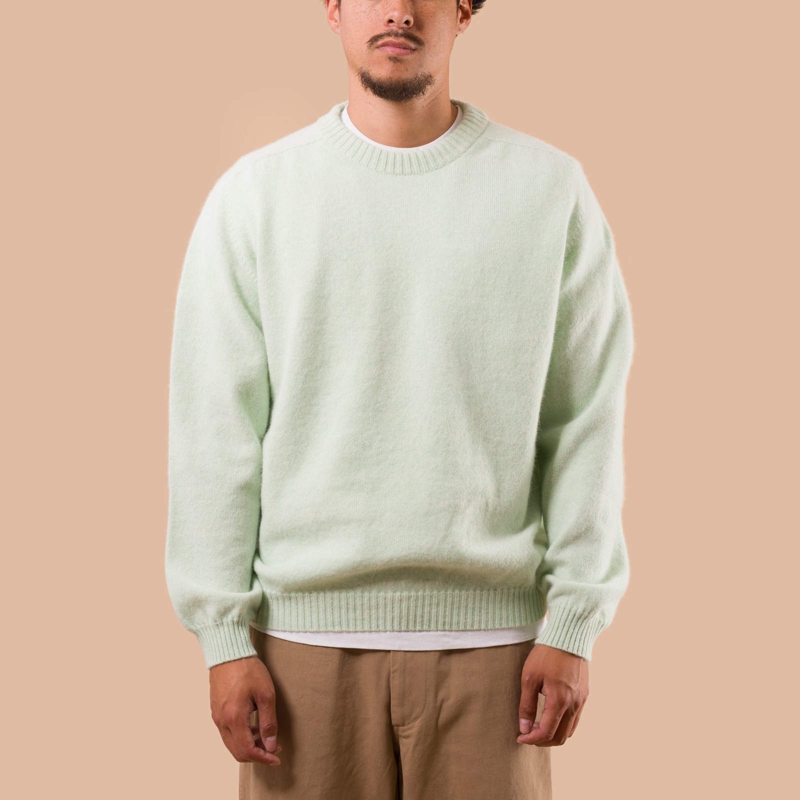 NITTO KNITWEAR X FLANEURS / Bedros Geelongora Sweater Sea Mist