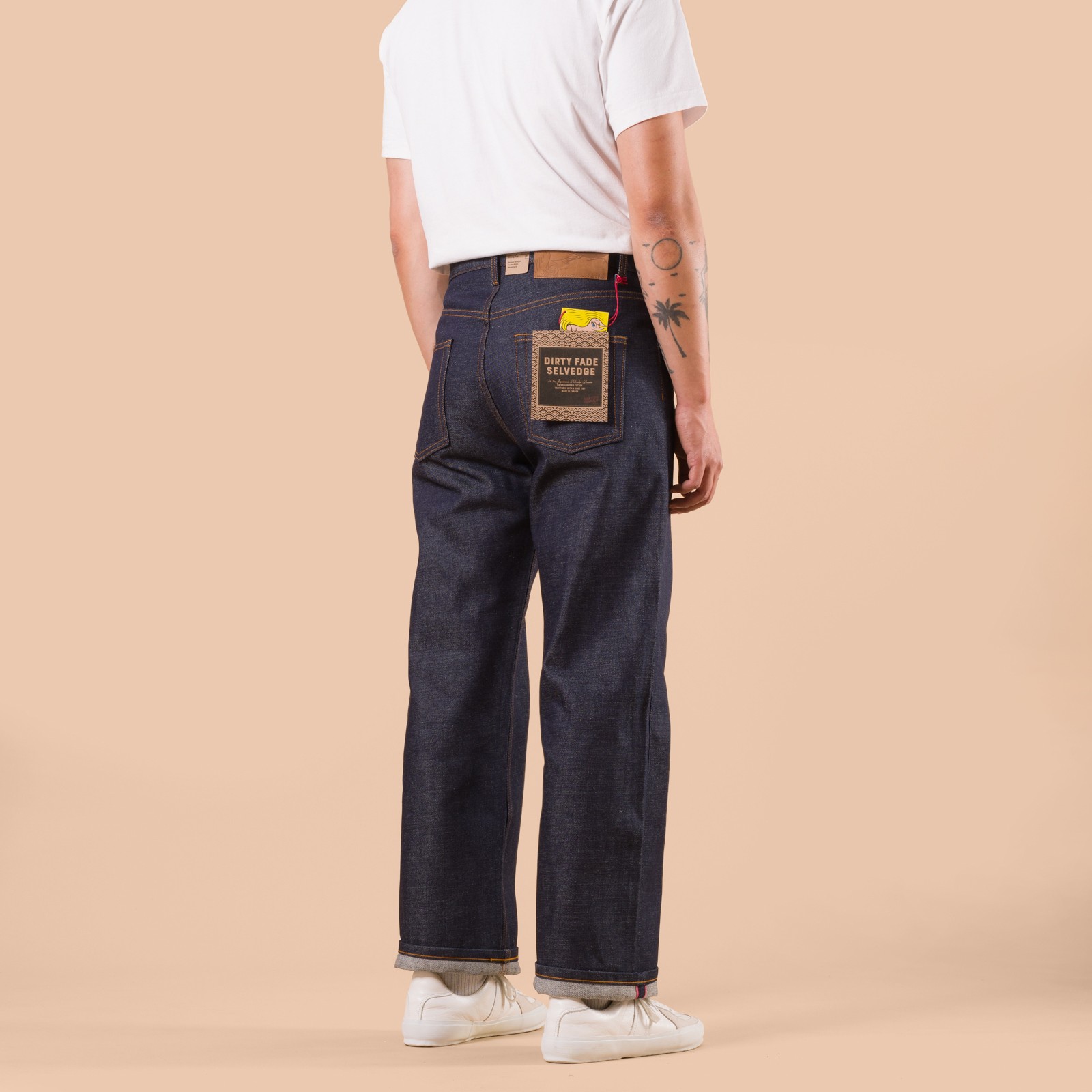 flaneurs NAKED & FAMOUS Dirty Fade Selvedge StrongGuy porté de dos