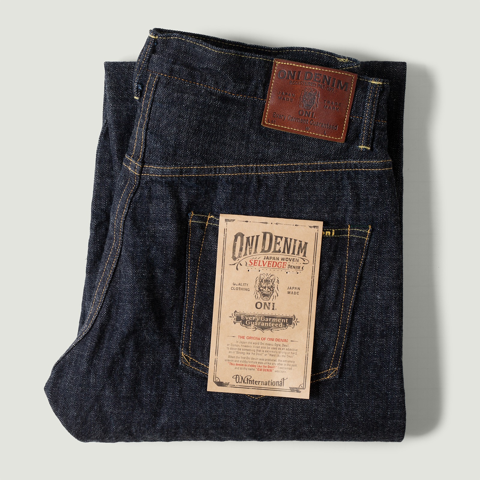 822-LS13.5 13.5oz Long Slab Denim Super Wide Tapered