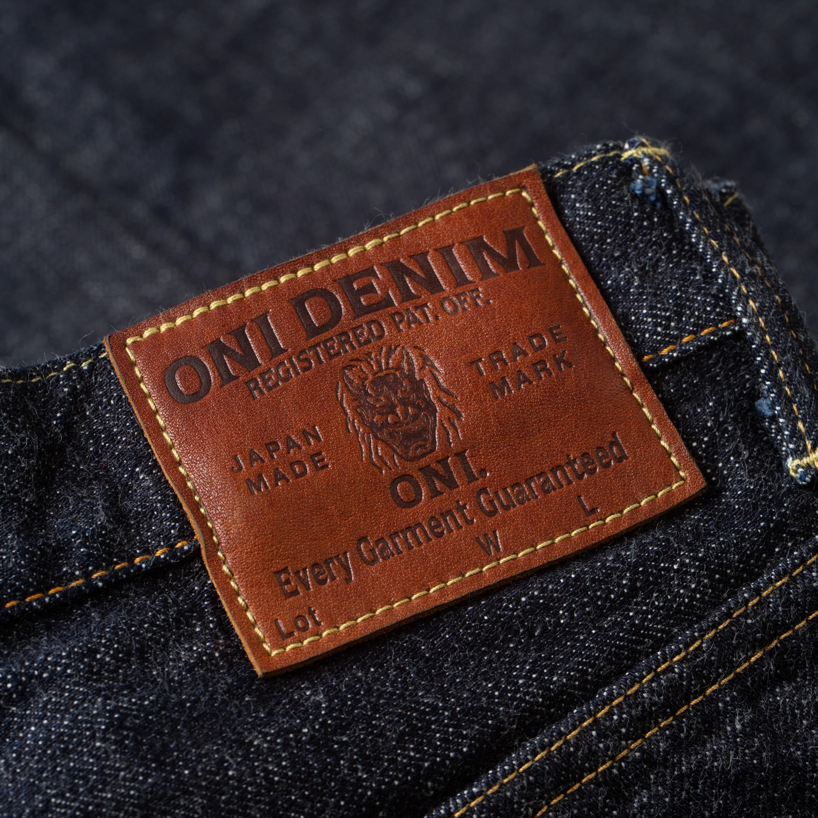 822-LS13.5 13.5oz Long Slab Denim Super Wide Tapered
