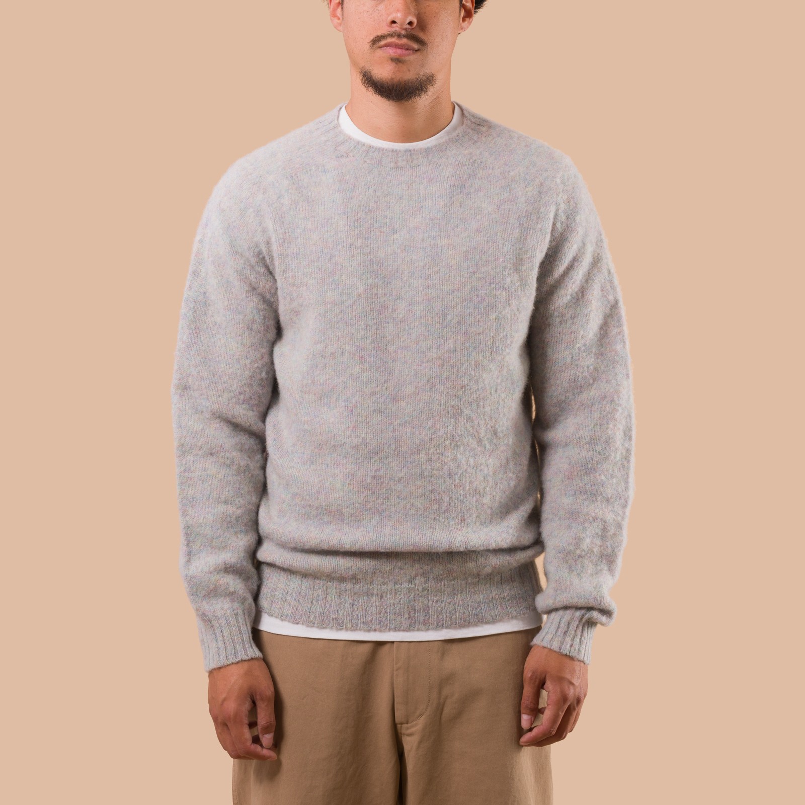 flaneurs pull HARLEY OF SCOTLAND Shaggy Crew Neck Aurora front