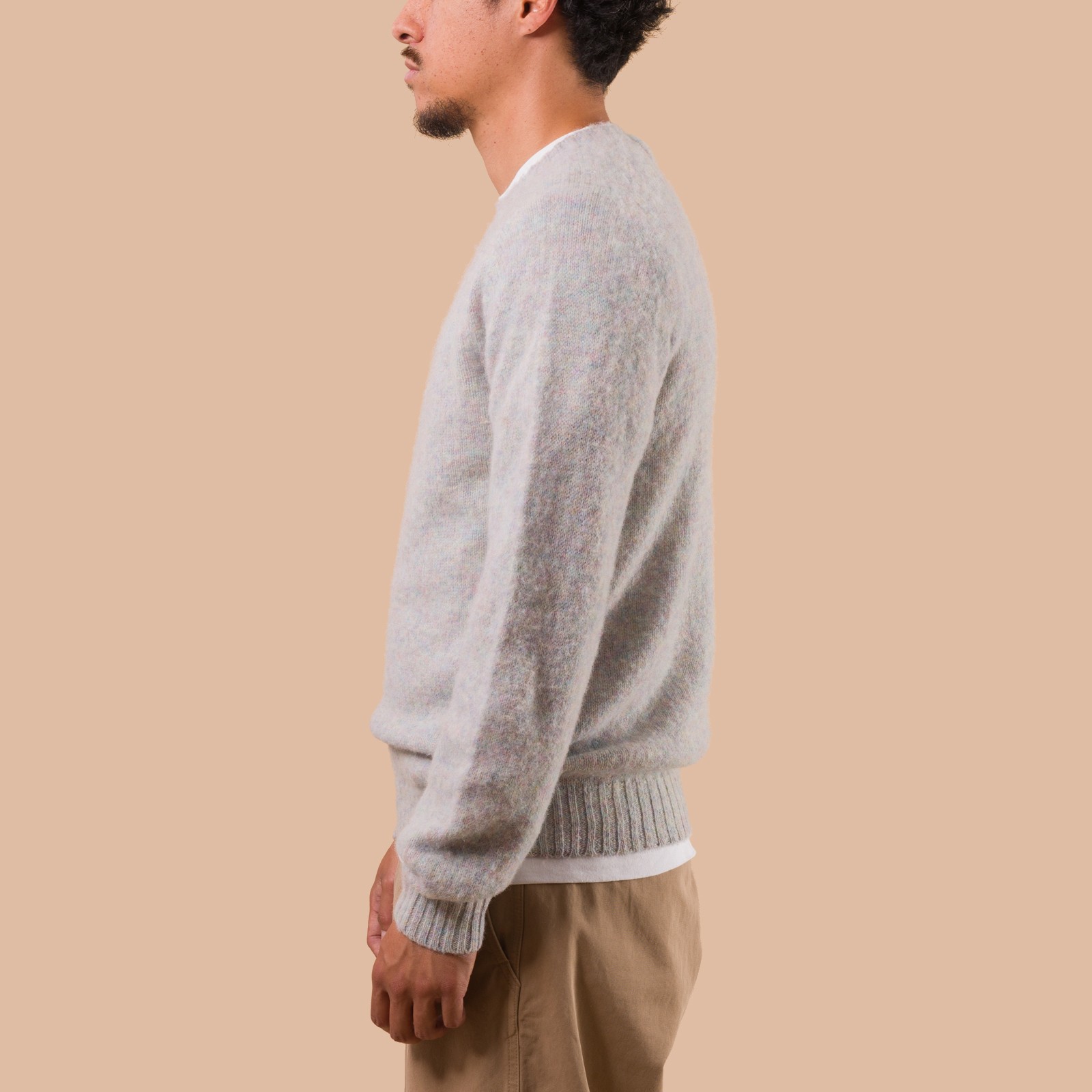 flaneurs pull HARLEY OF SCOTLAND Shaggy Crew Neck Aurora side