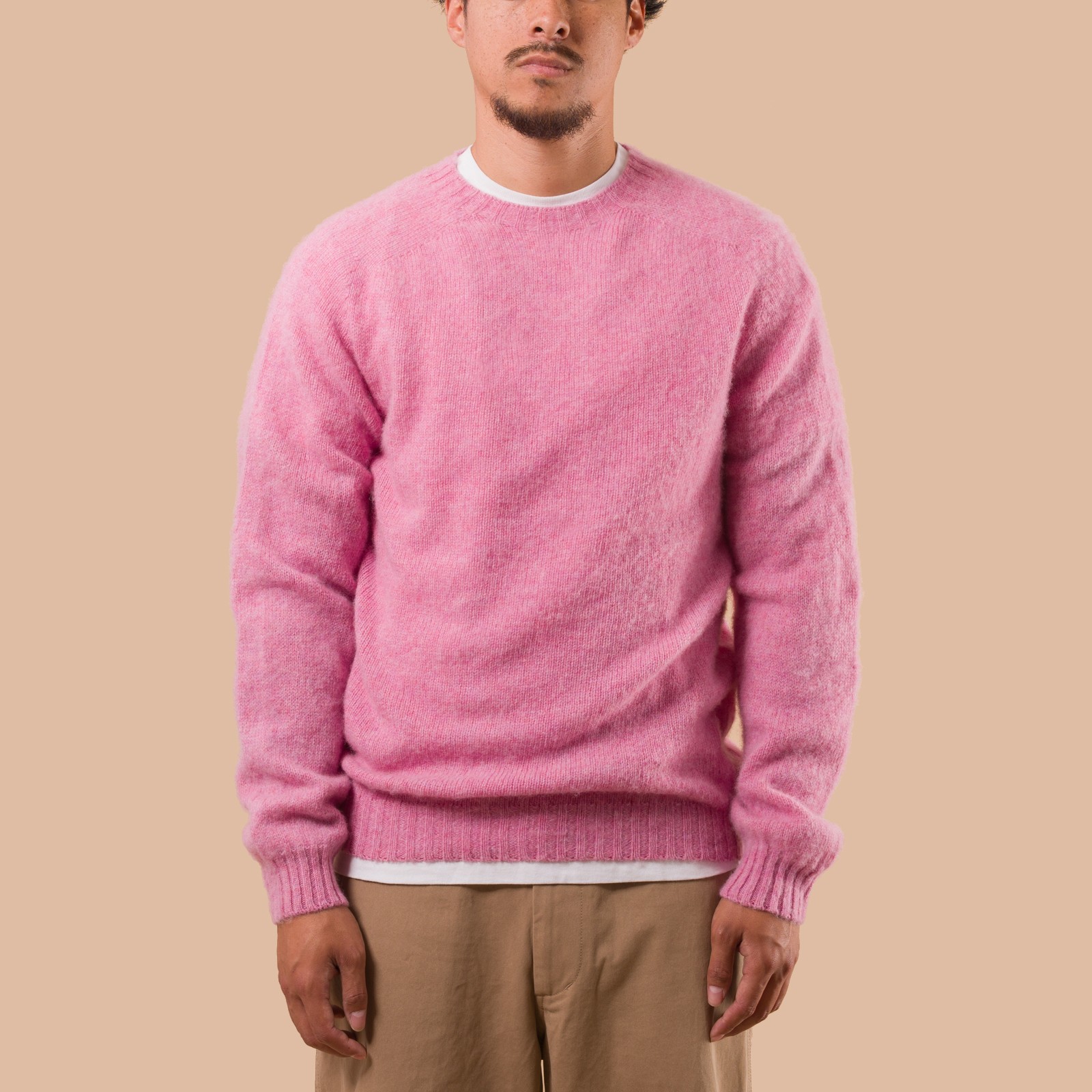 flaneurs pull HARLEY OF SCOTLAND Shaggy Crew Neck Sakura front