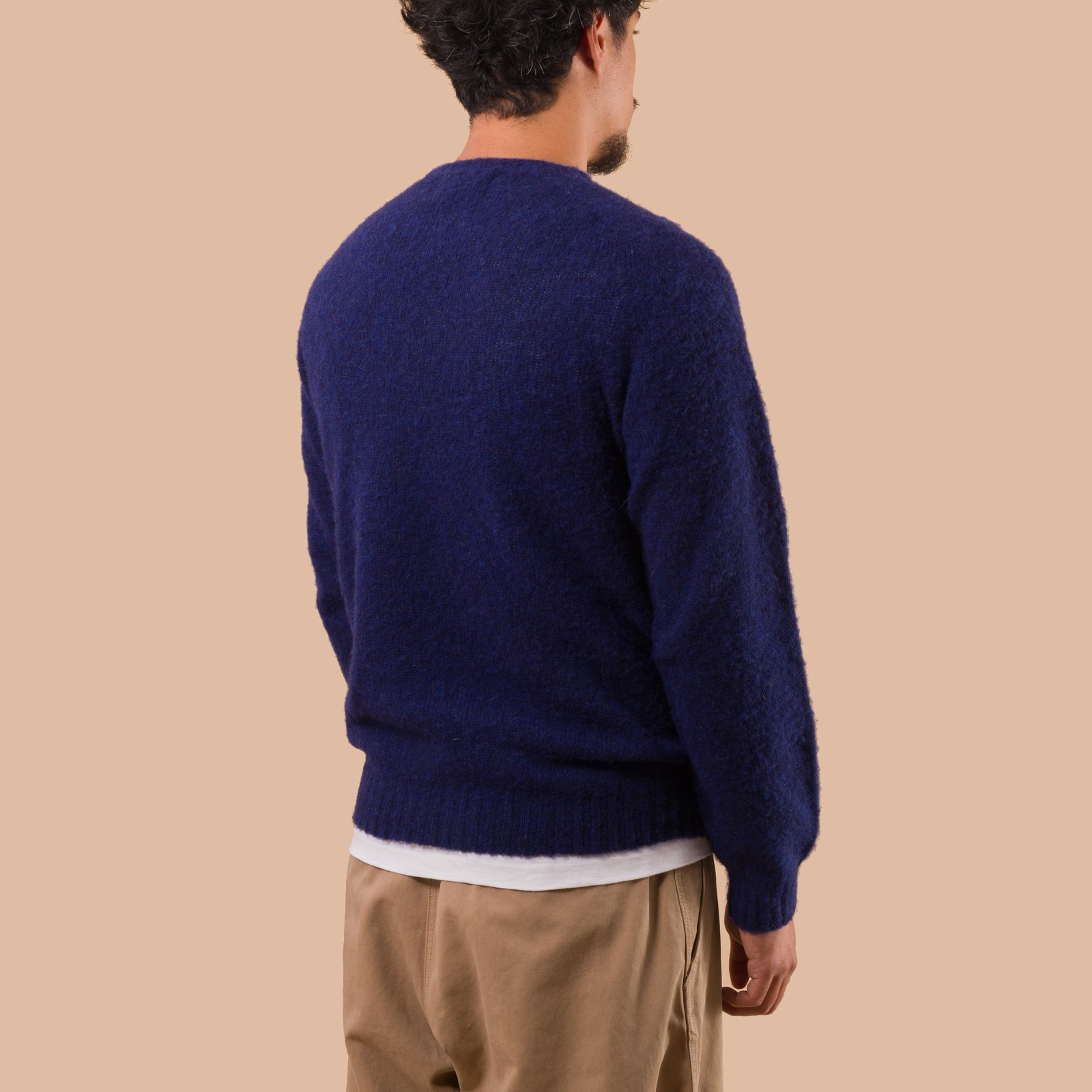 flaneurs pull HARLEY OF SCOTLAND Shaggy Crew Neck NightSky back