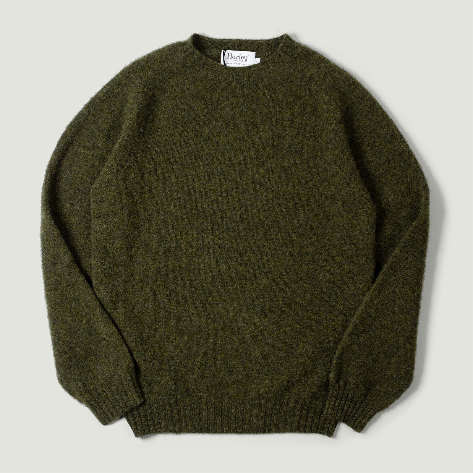 flaneurs pull HARLEY OF SCOTLAND Shaggy Crew Neck scot pines vignette