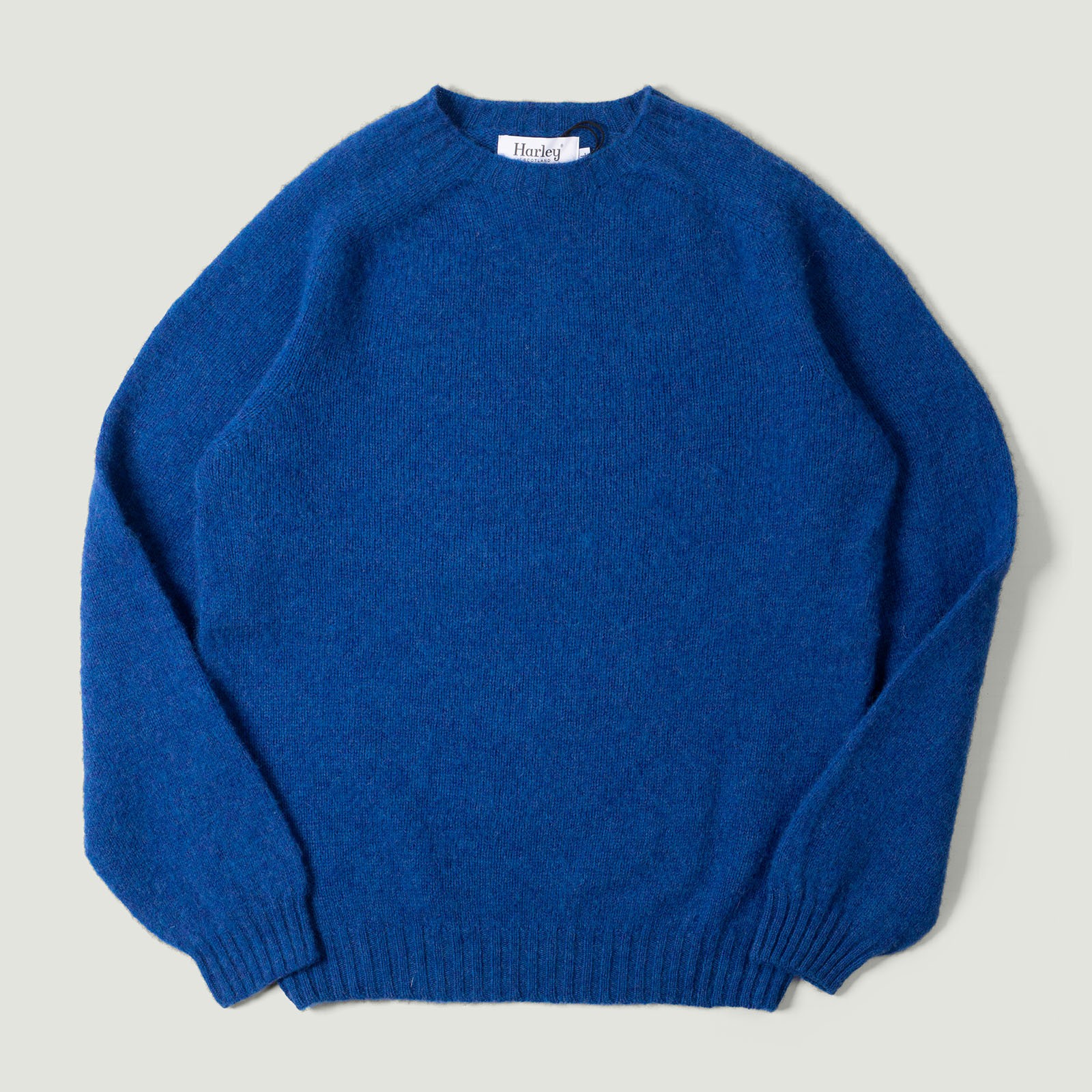 flaneurs pull HARLEY OF SCOTLAND Shaggy Crew Neck Sapphire vignette