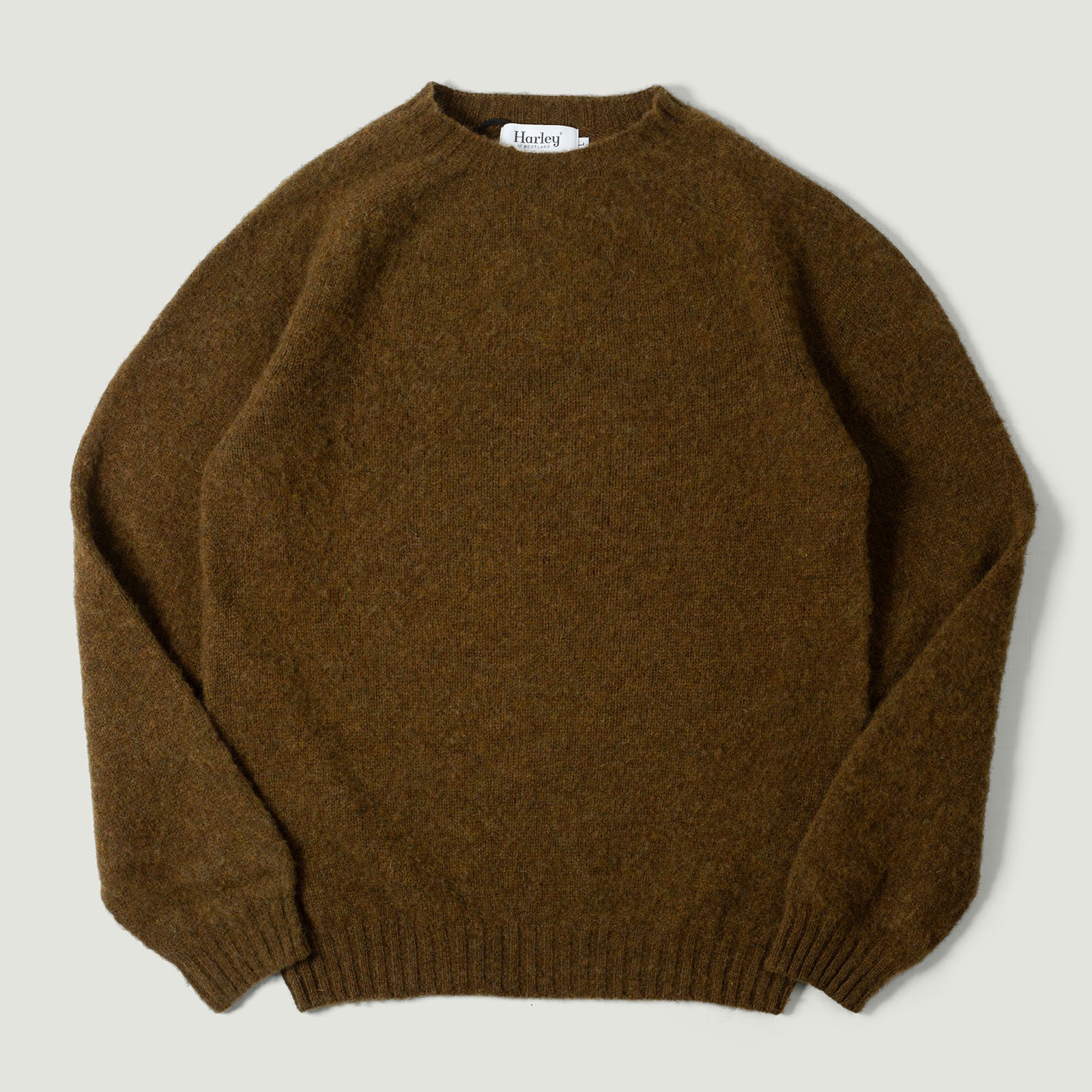 flaneurs pull HARLEY OF SCOTLAND Shaggy Crew Neck Moorland vignette