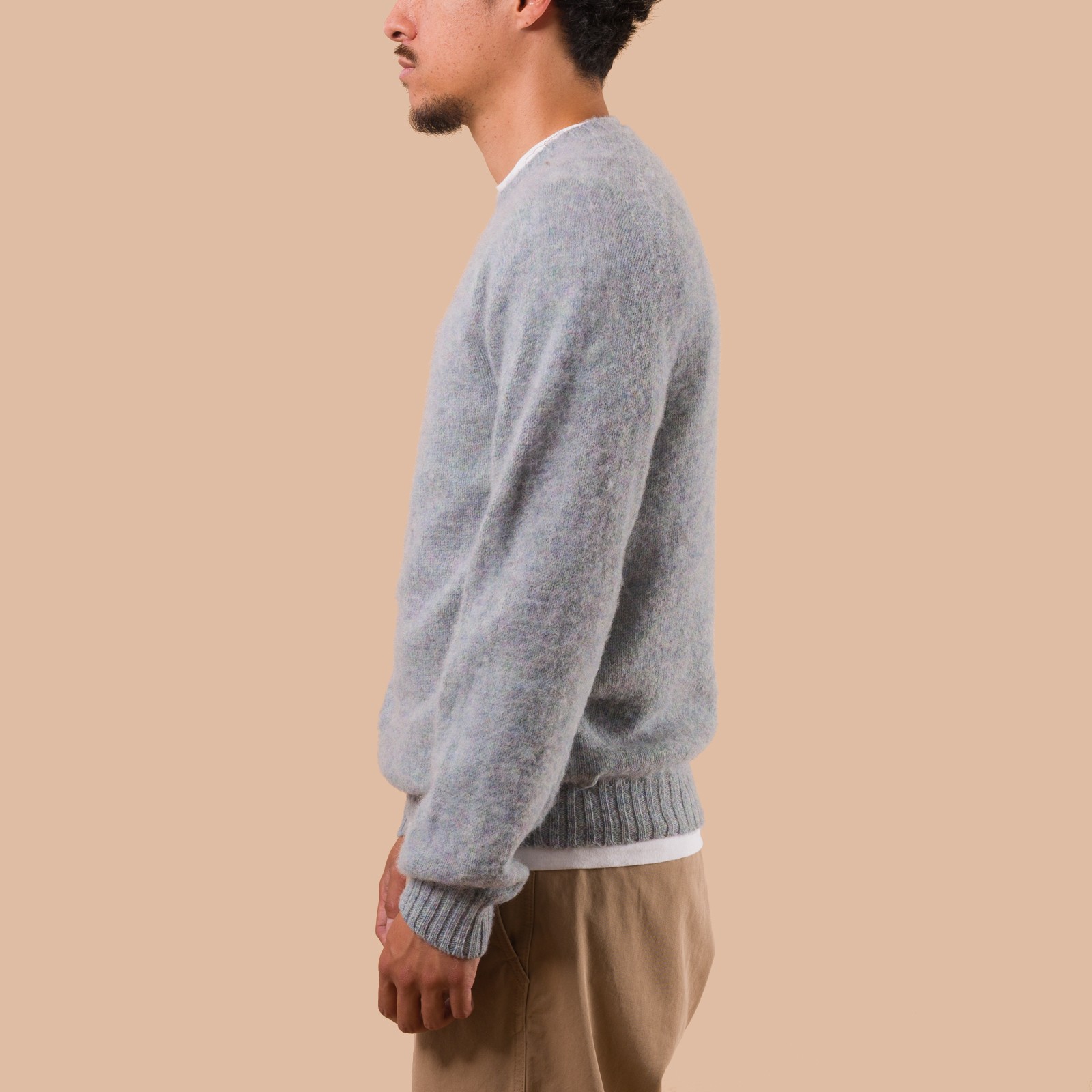 flaneurs pull HARLEY OF SCOTLAND Shaggy Crew Neck side