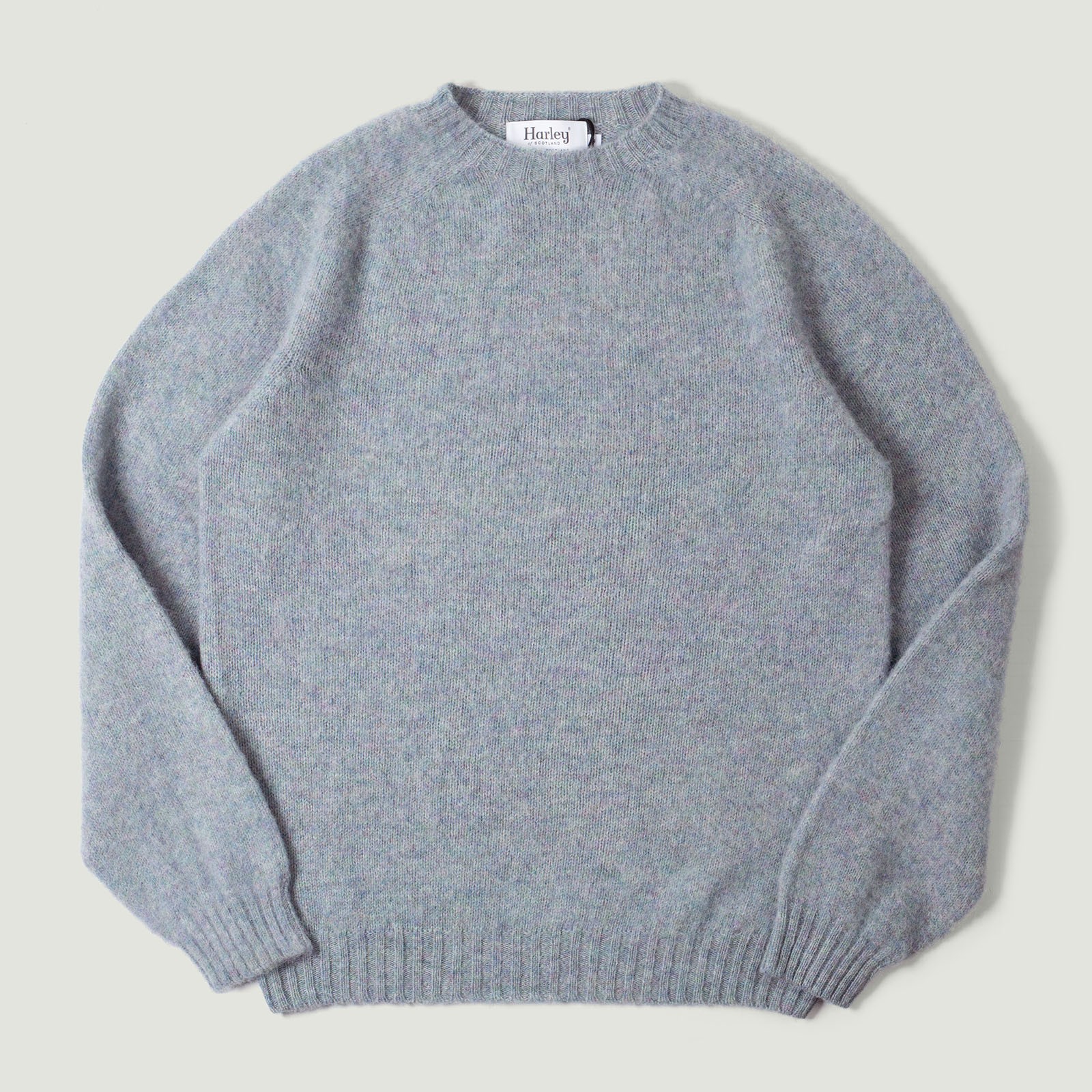 flaneurs pull HARLEY OF SCOTLAND Shaggy Crew Neck Sea Glass vignette